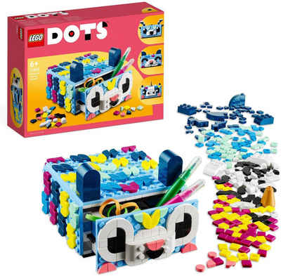LEGO® Konstruktionsspielsteine Tier-Kreativbox mit Schubfach (41805), LEGO® DOTS, (643 St), Made in Europe