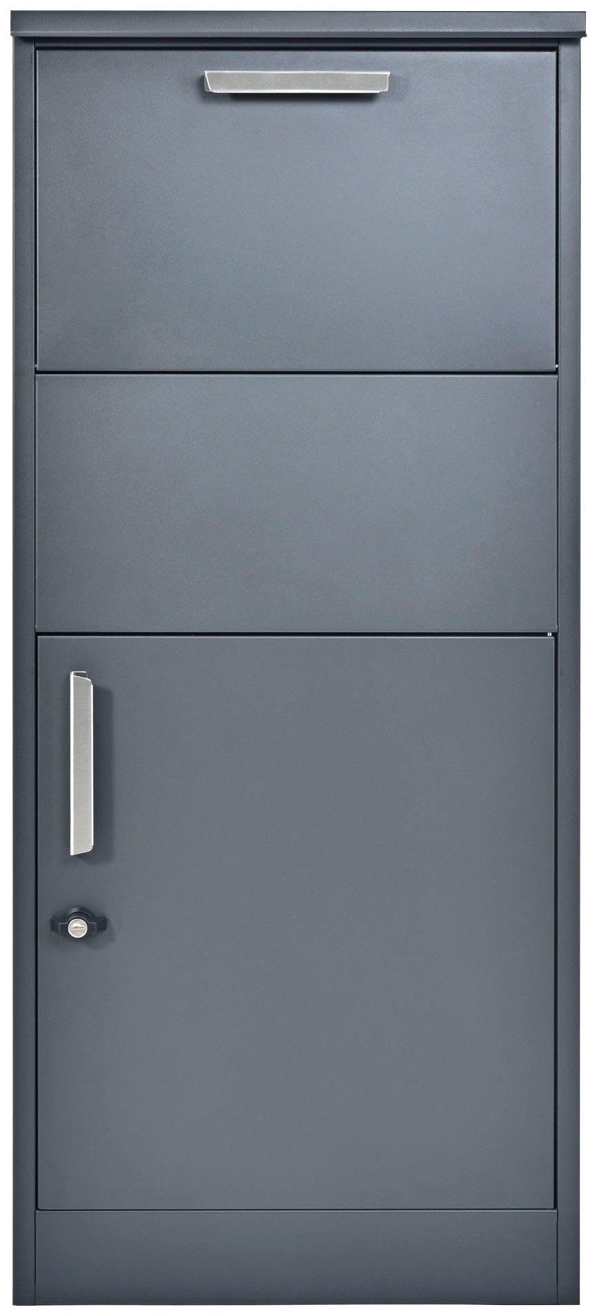 WESTMANN Briefkasten Stahl-Paketbox Pepe, Anthrazit, 50x39x114 cm