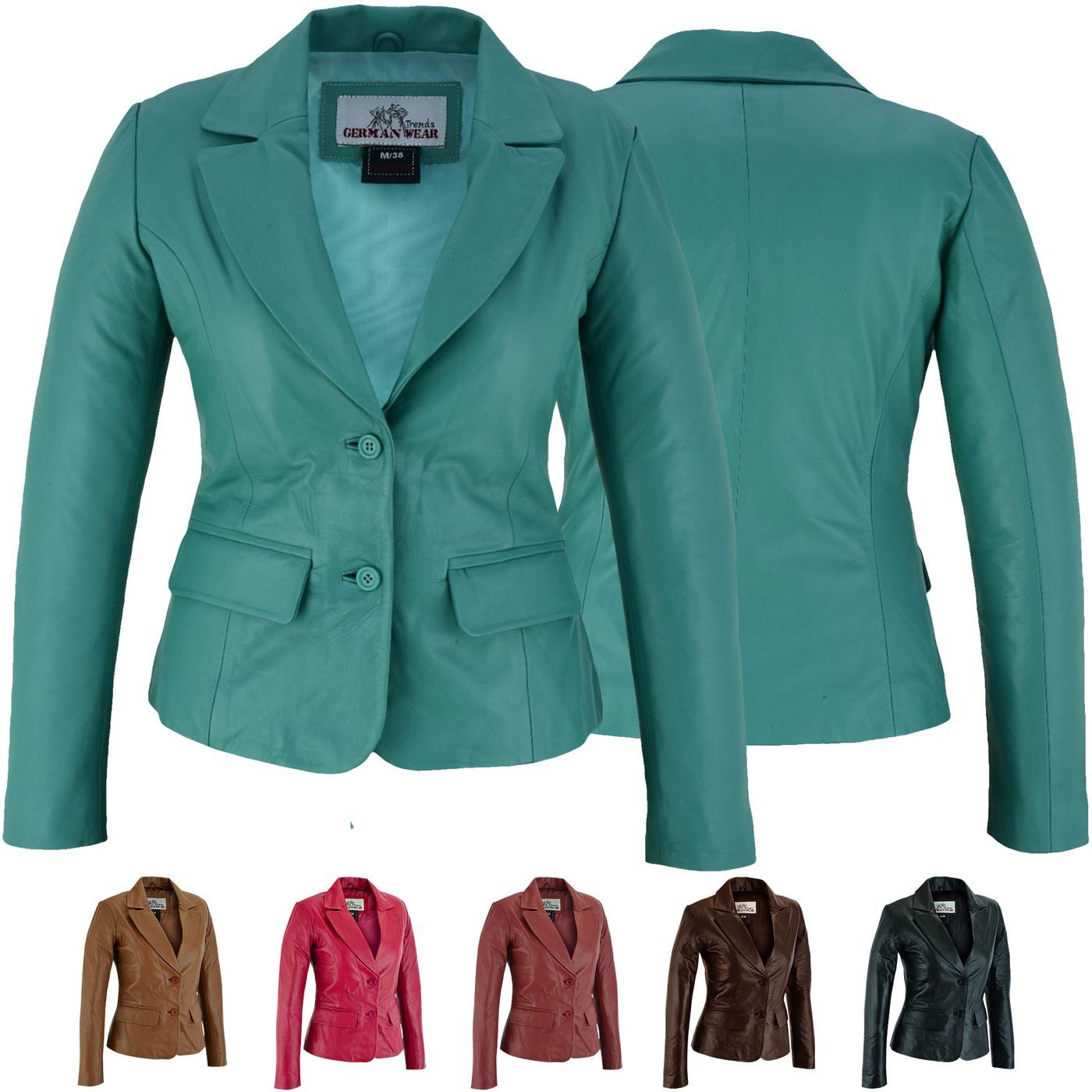 German Wear Lederblazer Trend422J Damen Lederblazer Lederjacke Blazer echtleder Jacke Lammnappa Leder