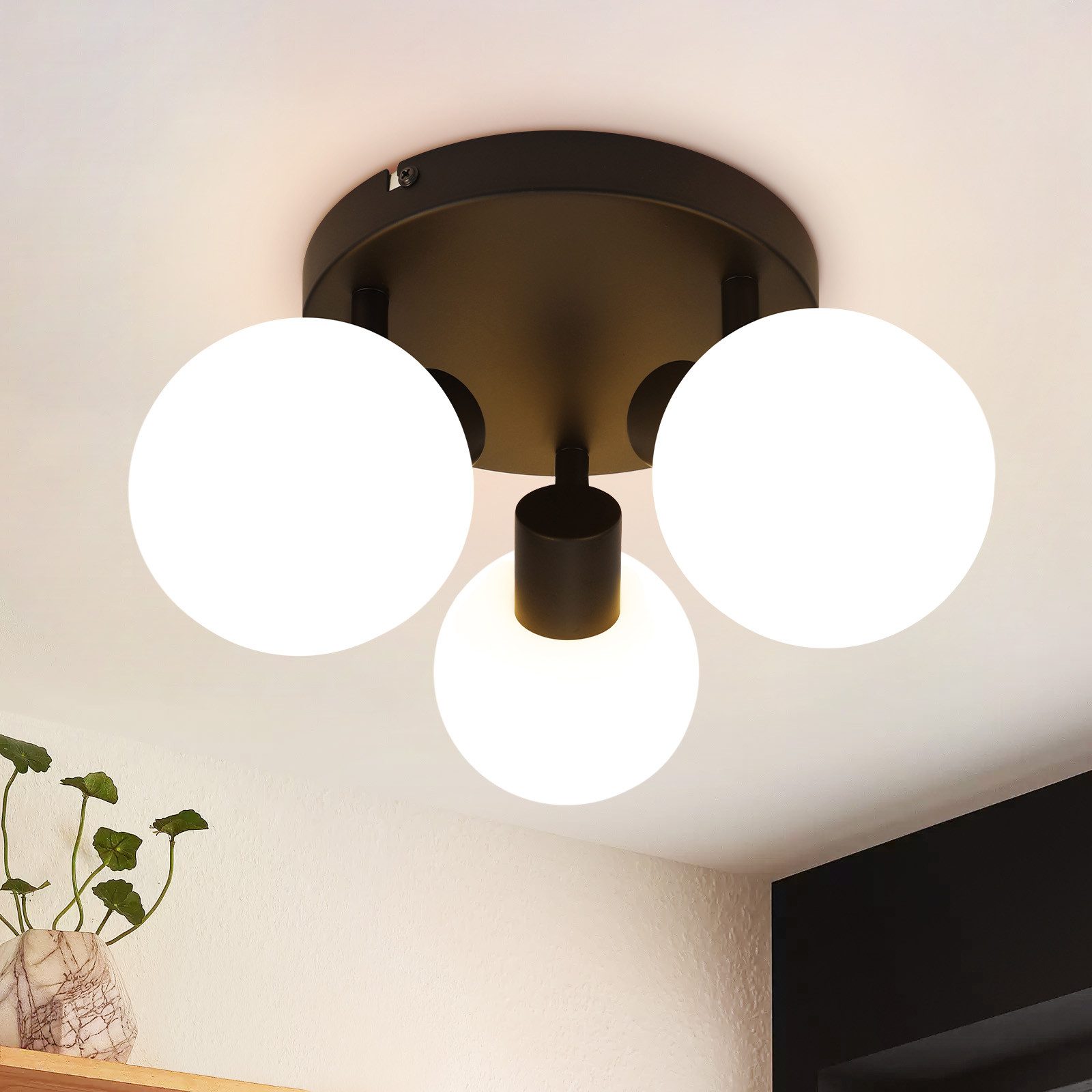 ZMH Deckenstrahler 2/3/4 Flammig E14 Glas günstig online kaufen