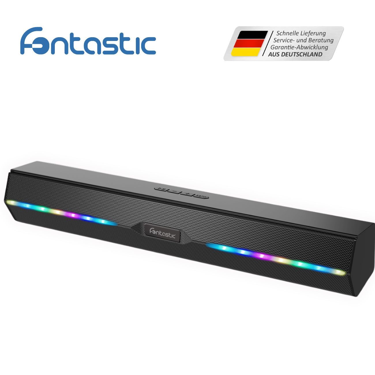 fontastic Juna - Soundbar 2 x 5 Watt - TWS - BT5.3 - Inklusive Mikrofon Soundbar