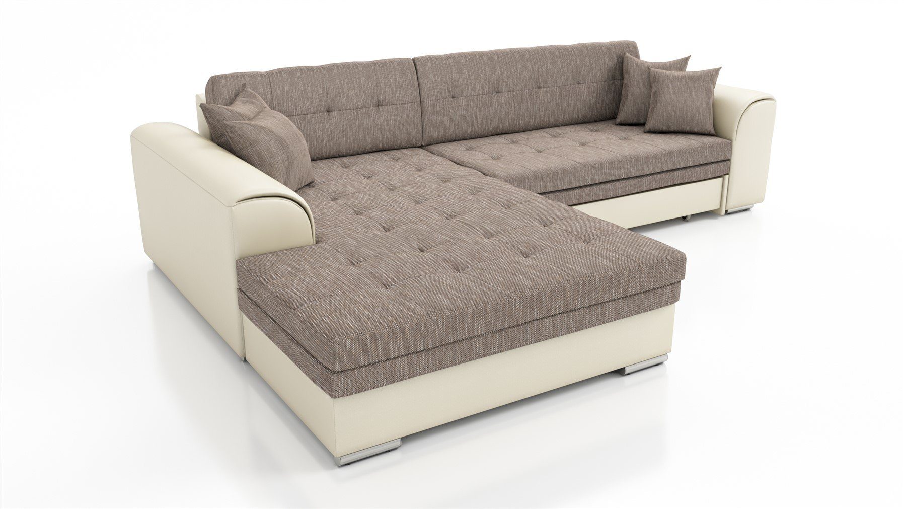 Fun Möbel Ecksofa Couchgarnitur SARRA Kunstleder/Stoff günstig online kaufen