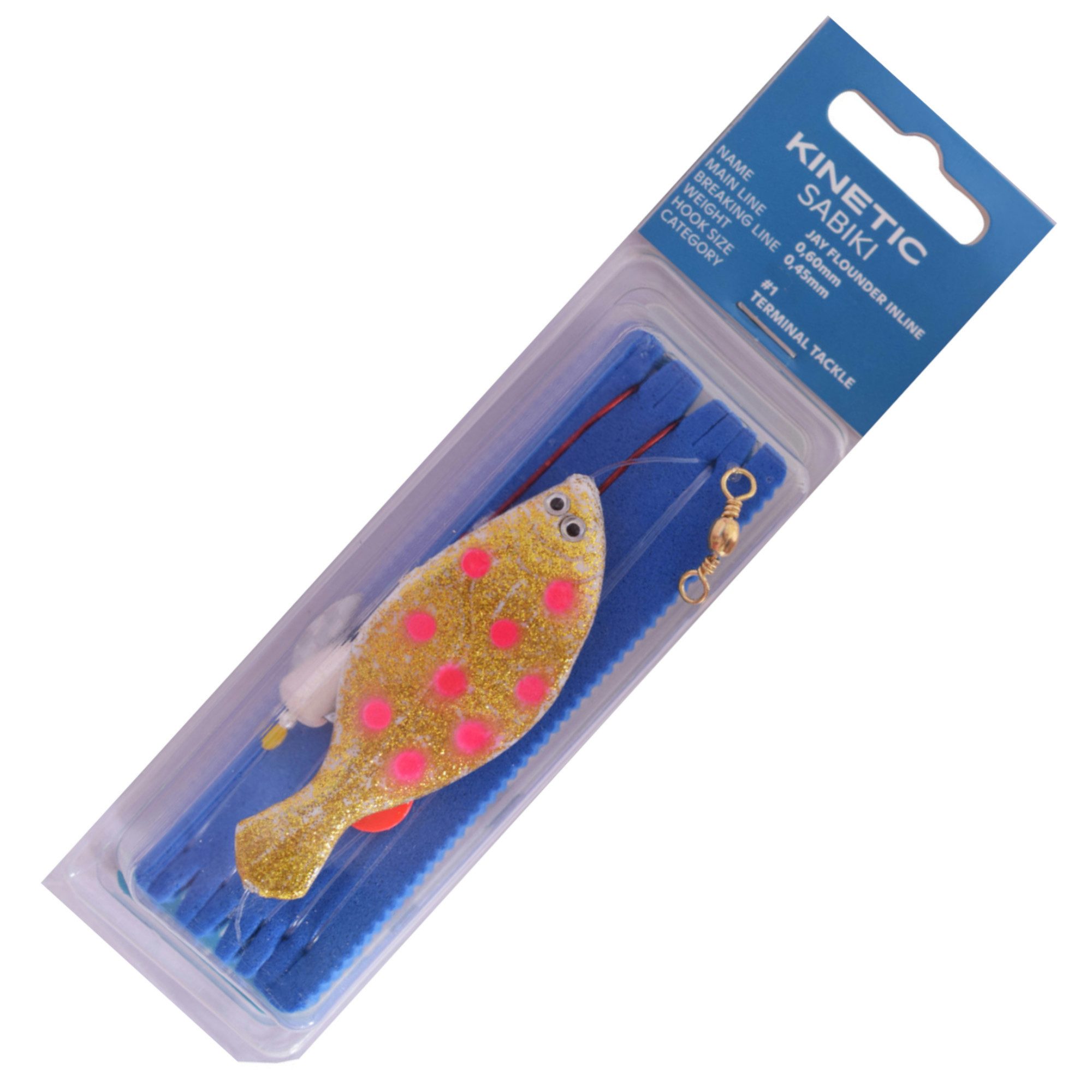 Kinetic Butthaken Kinetic Sabiki Jay Flounder Inline 60G #1 110Cm 0.60Mm 0.45Mm Glow/Pin