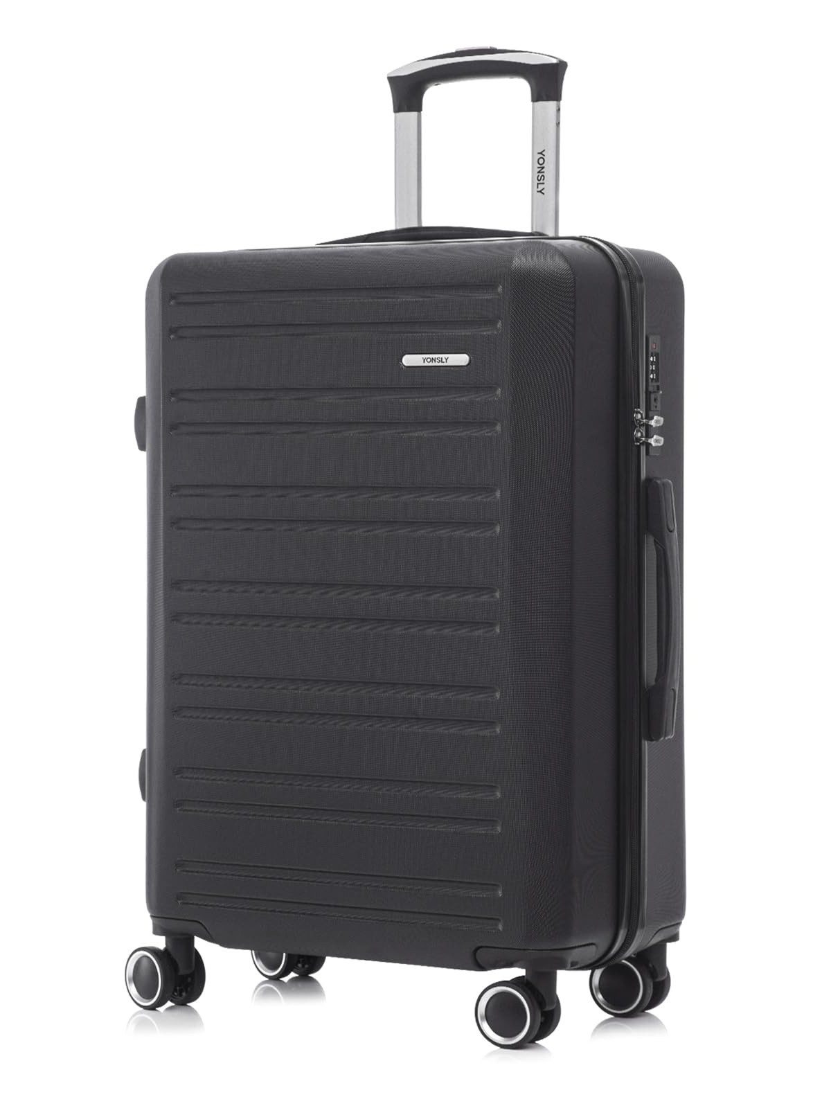YONSLY Koffer Trolley Reisekoffer, Handgepäck Kabinenkoffer mit Zahlenschloss, 4 Rollen, Wasserabweisend Stoßfest Robust