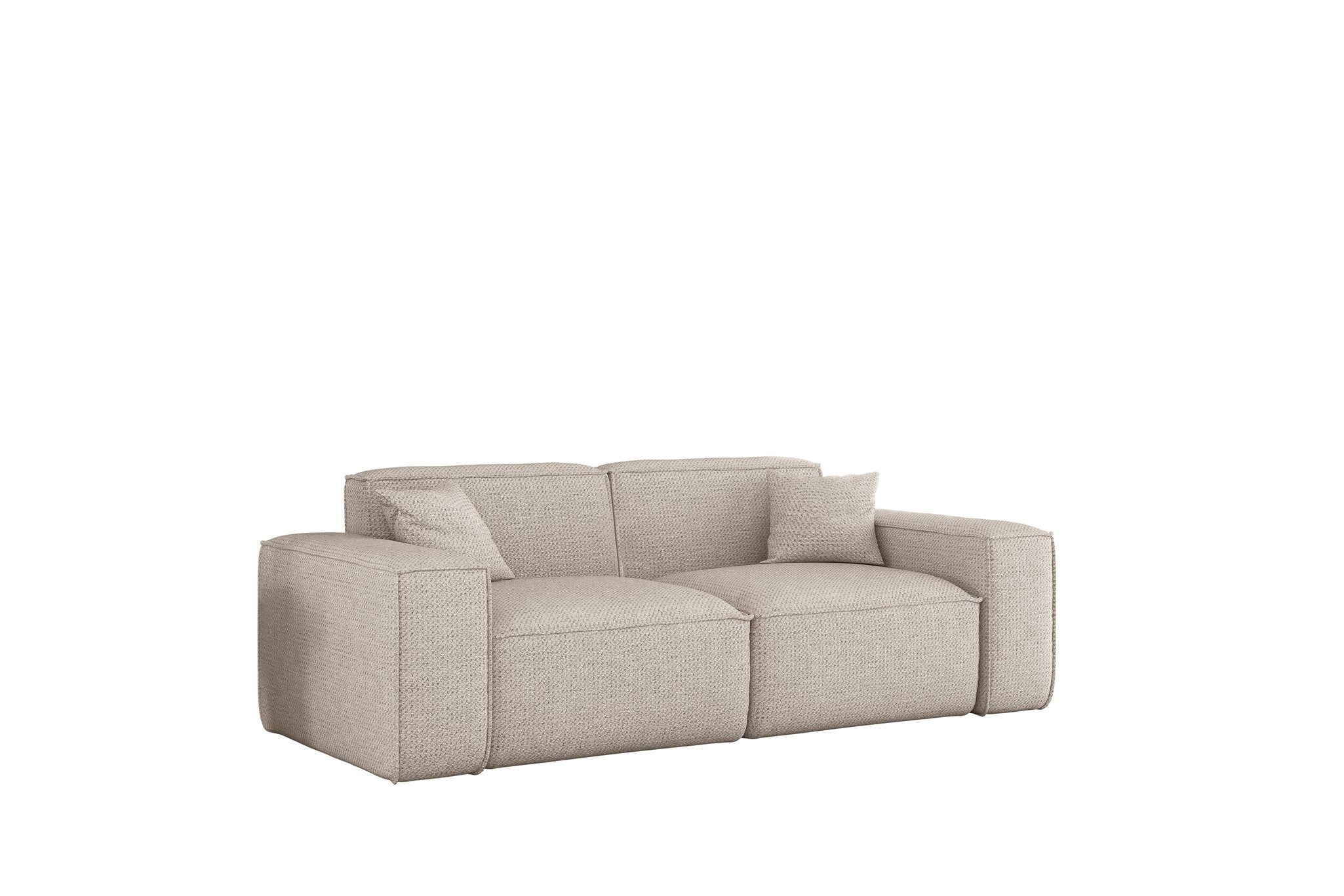 Fun Möbel 2-Sitzer Sofa Designersofa FUN PEREZ PREMIUM in Stoff Artico, PEREZ PREMIUM, inkl. 2 Zierkissen
