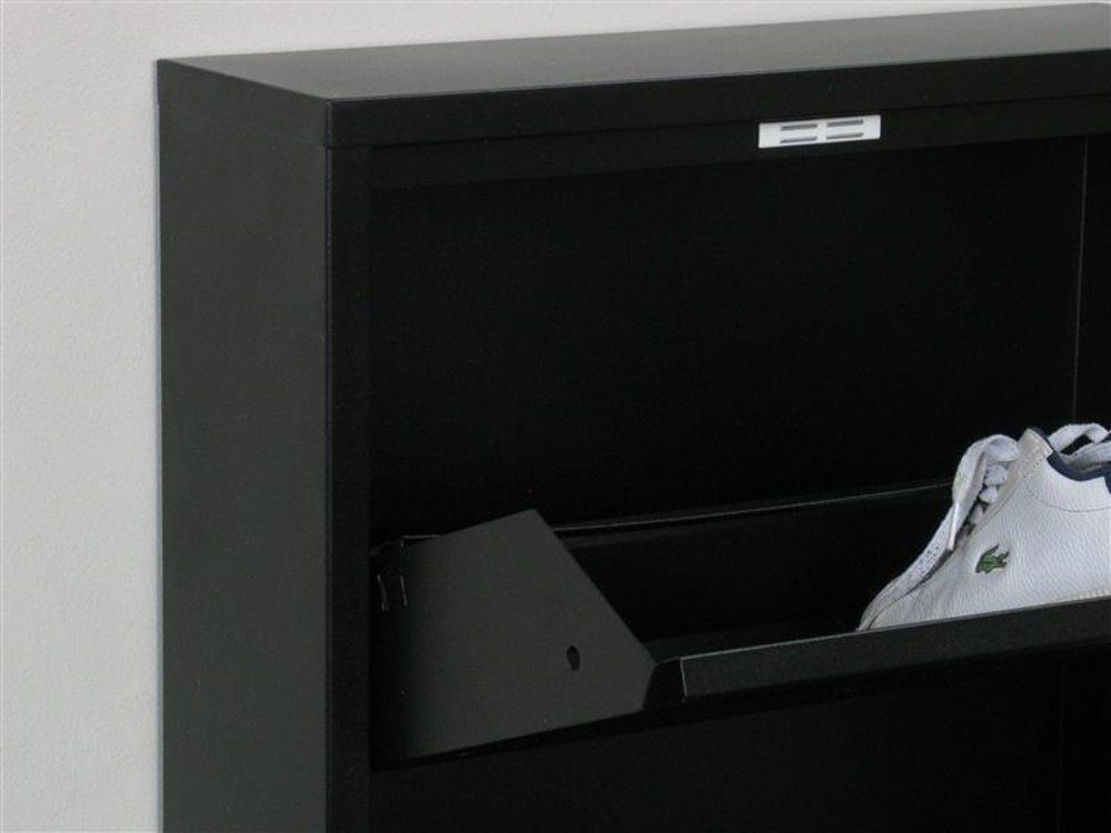 ebuy24 Schuhschrank Pisa Schuhschrank mit 5 Klappen/ Türen in Metall s