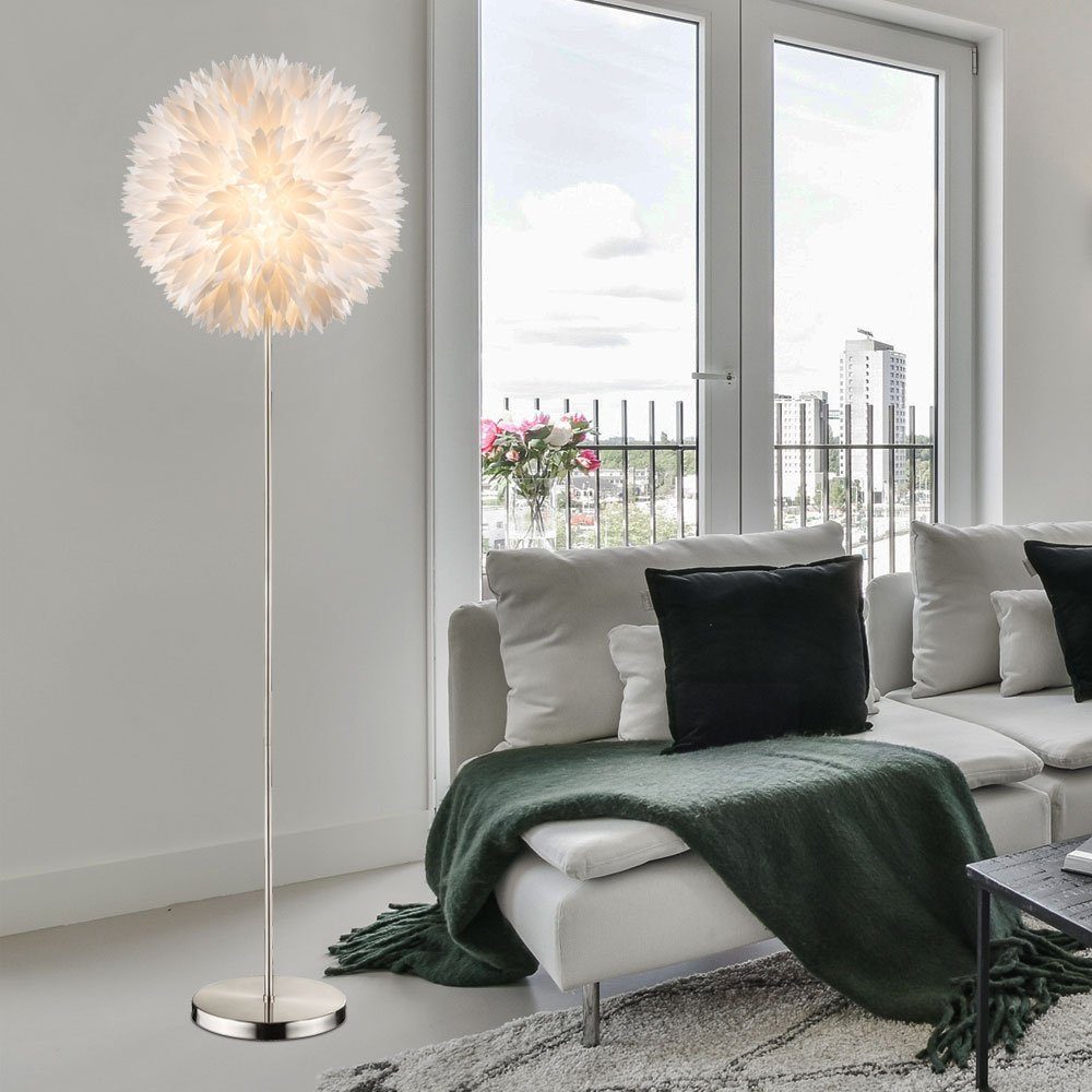 Globo inklusive, Stand Stehlampe, Leuchte LED Warmweiß, Steh Beleuchtung Leuchtmittel Schlafzimmer Kugel Schalter Blumen