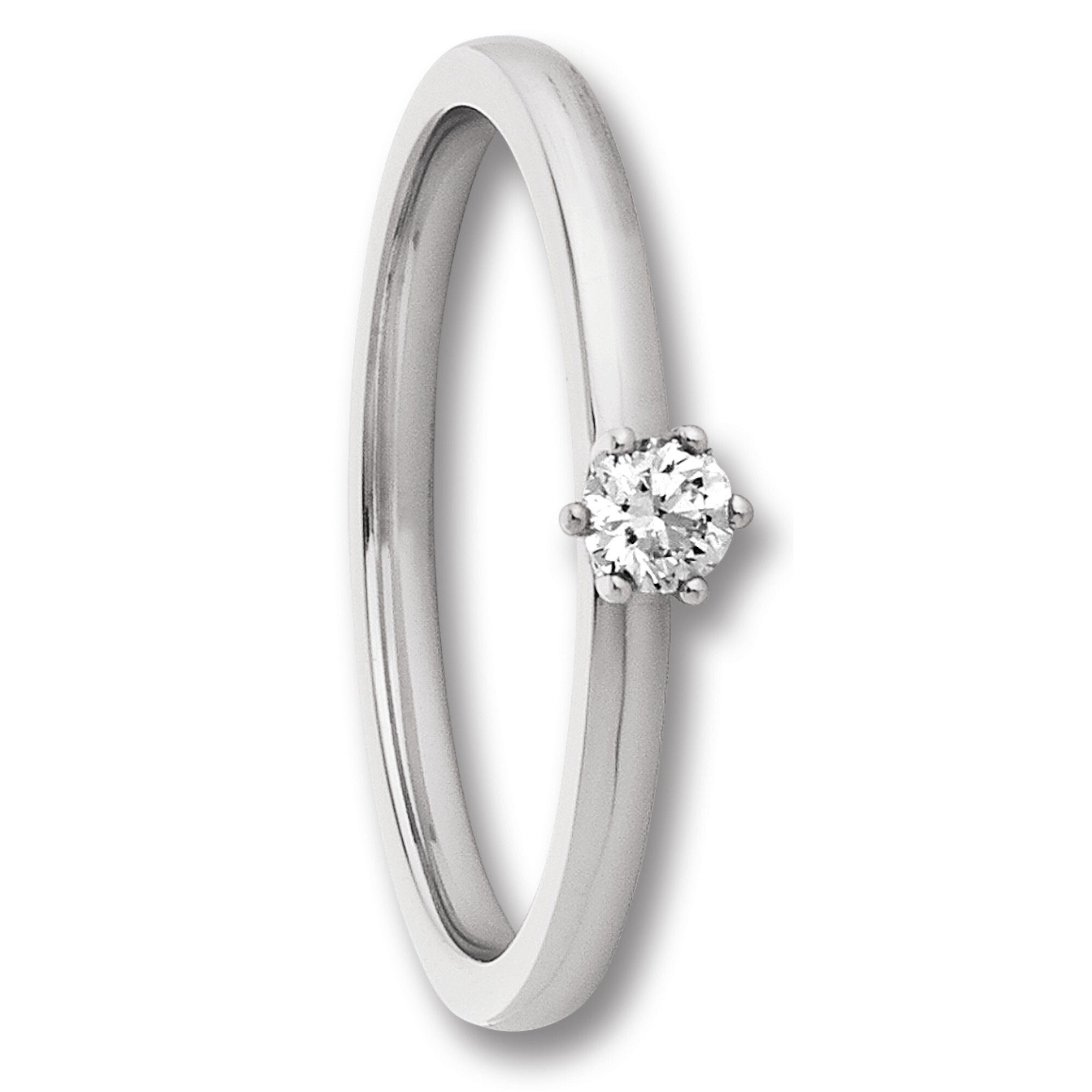 Brillant Diamant Gold Diamantring Weißgold, ELEMENT ONE Ring 585 ct aus Schmuck Damen 0.25