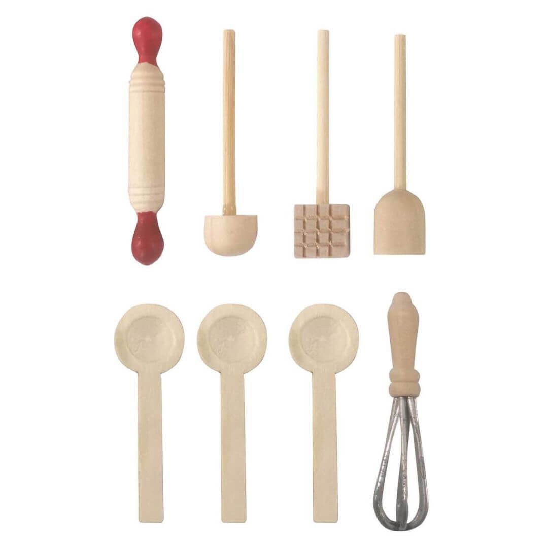 Rico Design Wichtel Miniatur Backutensilien, 8-tlg.