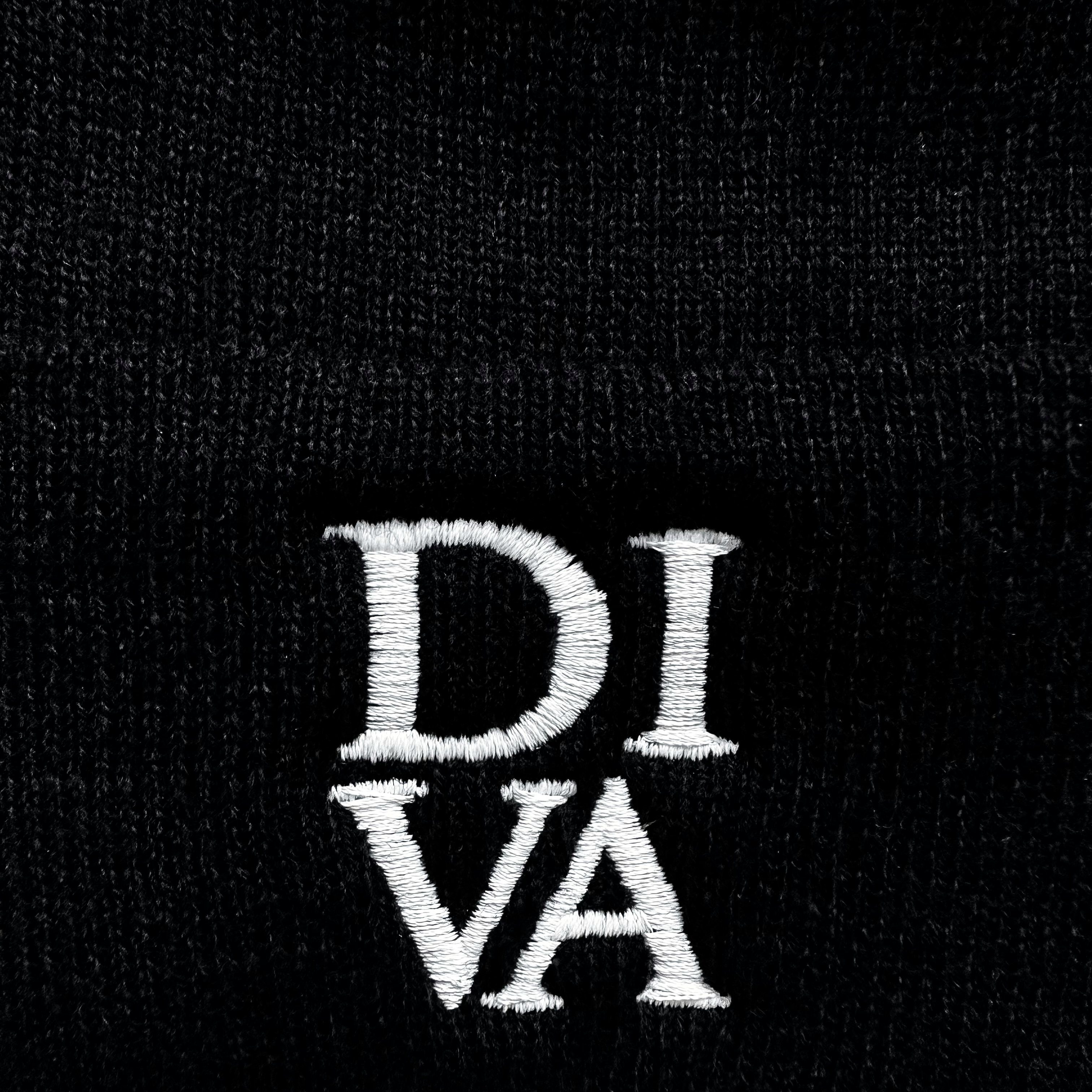Mütze) Spruch Wintermütze Unisex bestickt Diva Streetwear mit Schnoschi Beanie (Strickmütze Umschlag breitem