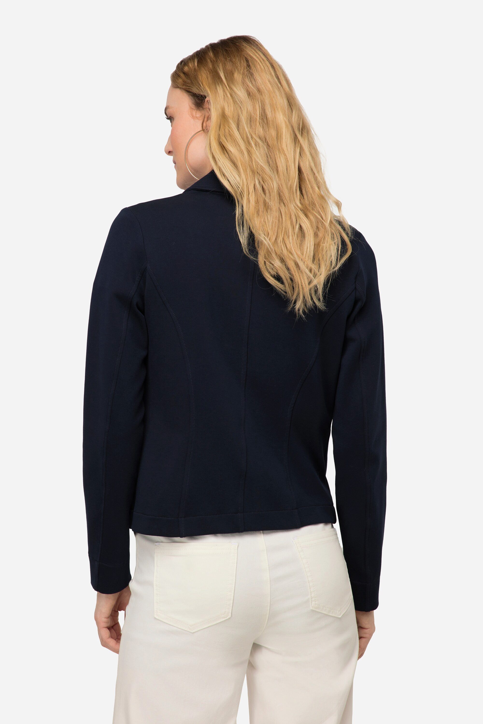 Laurasøn Sommerjacke Biker-Jacke Sweat Revers Zipper Langarm