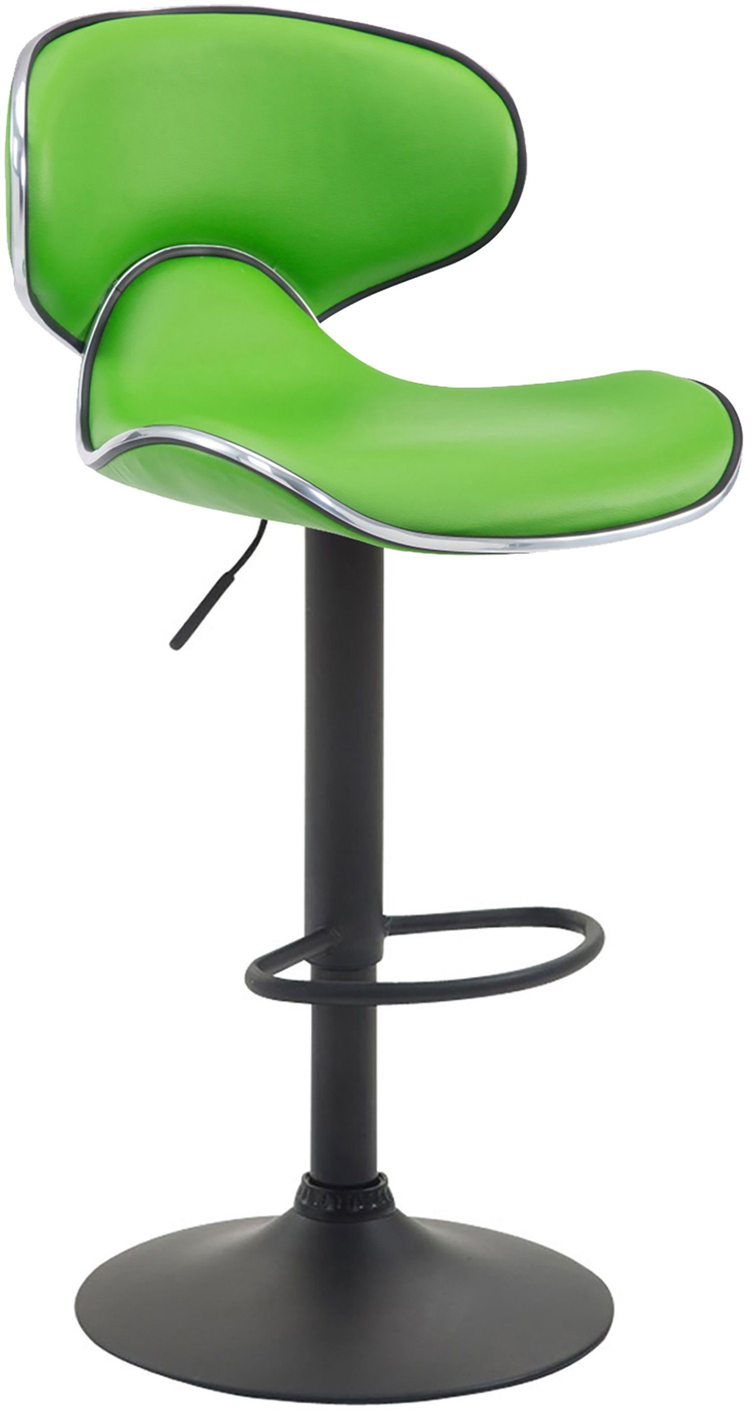Rückenlehne Las-Palmas Barhocker - Metall Küche), - Theke höhenverstellbar - Grün schwarz Kunstleder Hocker hoher für TPFLiving & - drehbar Sitzfläche: Gestell: 360° (mit