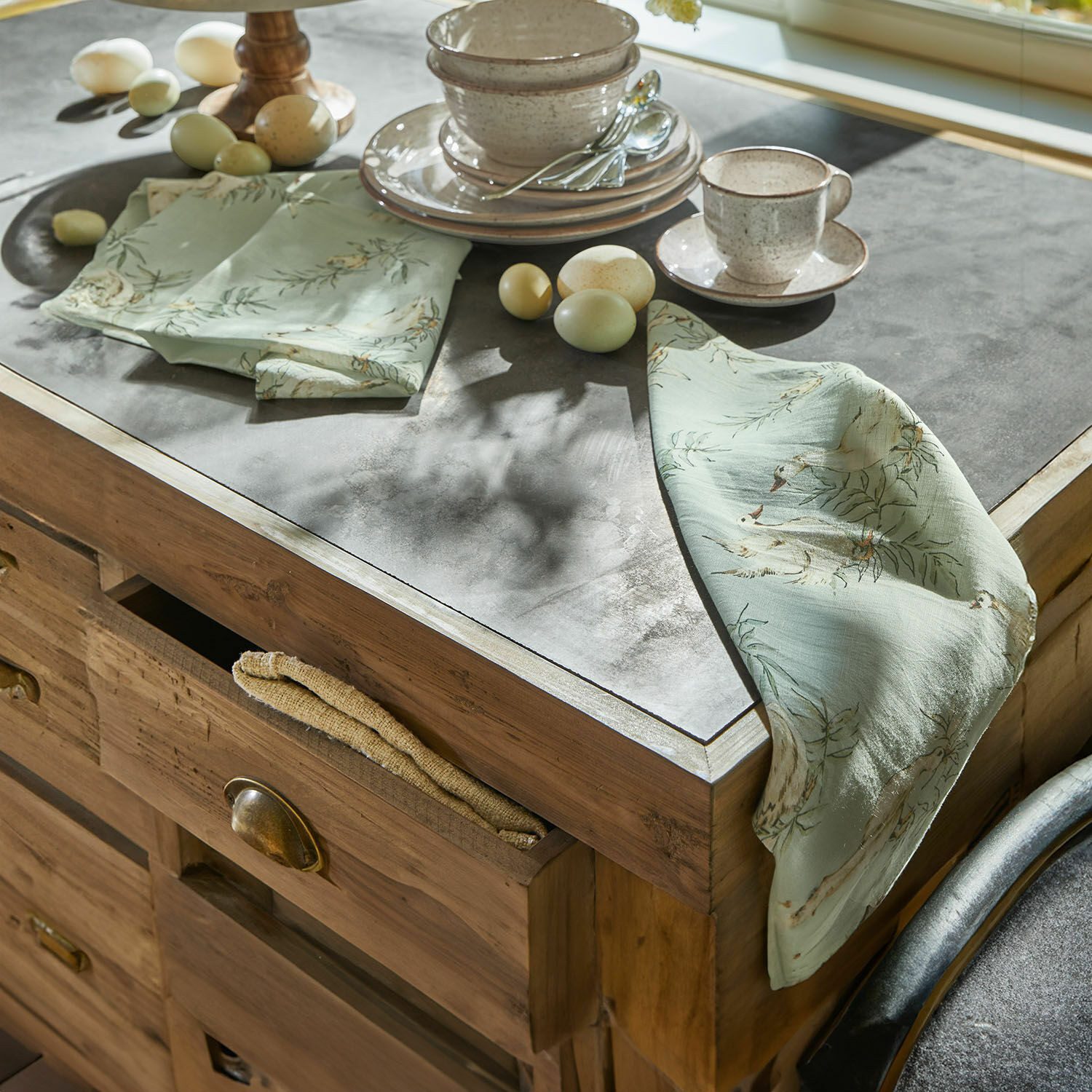 Mirabeau Stoffserviette Serviette 4er Set Gubbio grün