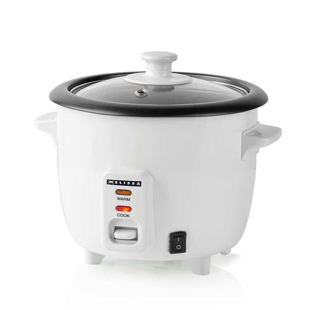 MELISSA Reiskocher 16280022, 300 W, Antihaftbeschichtung, Dampfgareinsatz, Warmhaltefunktion