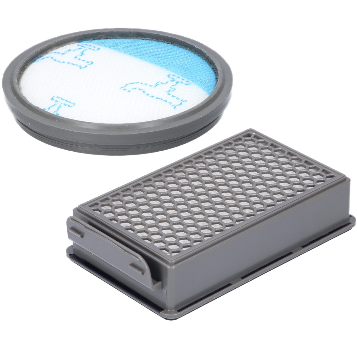 McFilter Filter-Set geeignet für Rowenta, Zubehör für RO3731EA Compact Power Cyclonic Staubsauger, 1x Filterkassette, 1x Rundfilter, Alternative für ZR005901