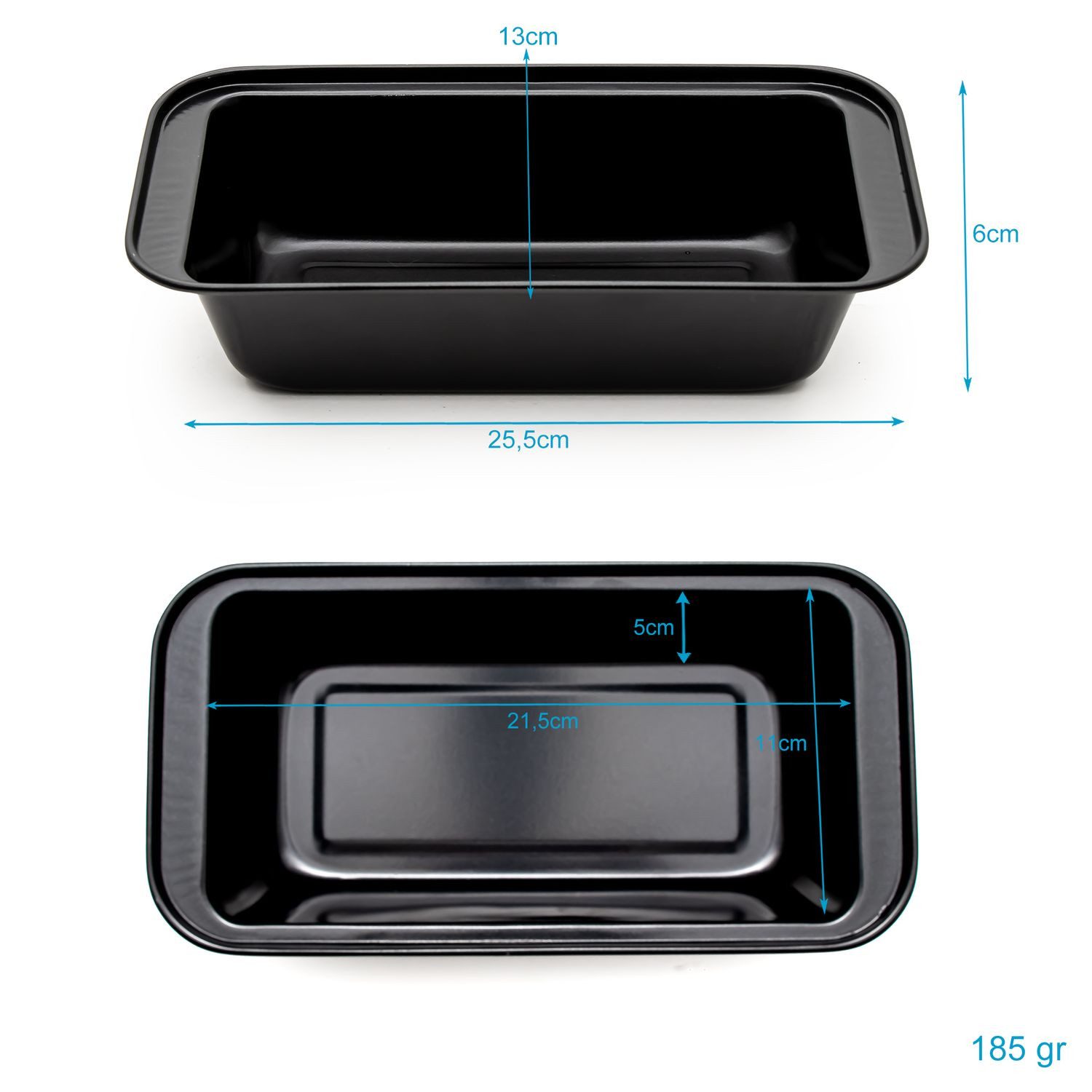 Intirilife Kastenform, (1-tlg), Brotform Kuchenform Carbonstahl 750 gr Brot 25.5 x 13 x 6 cm antihaft