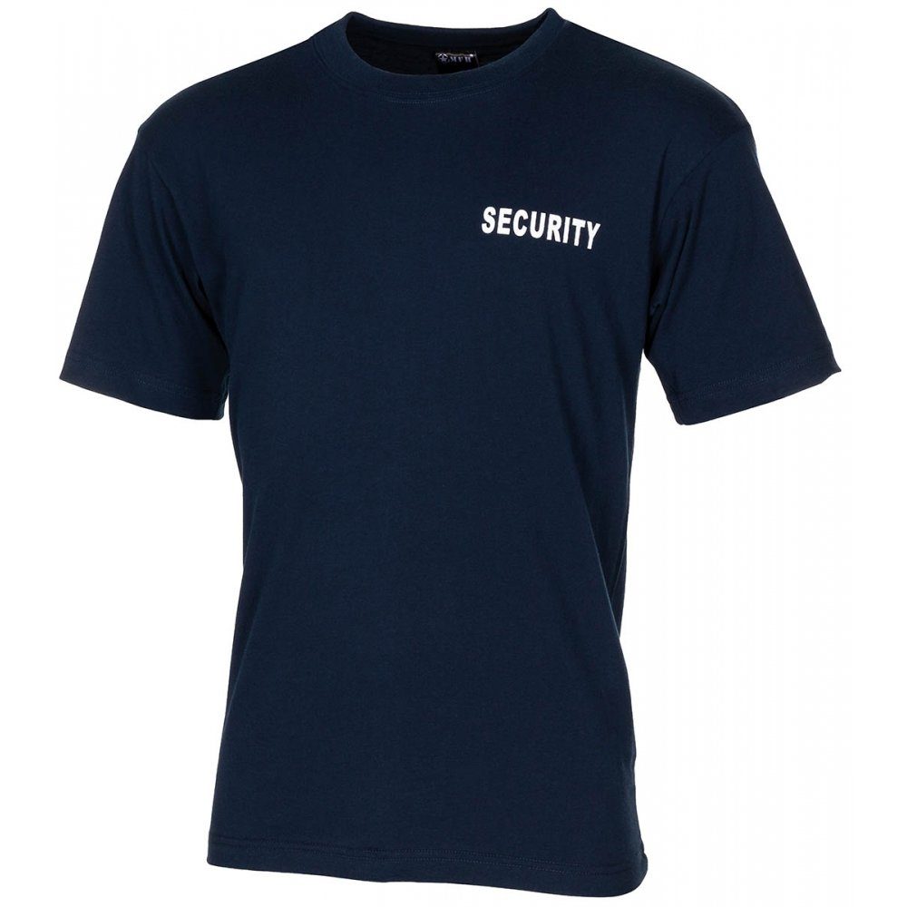 MFH T-Shirt T-Shirt, blau, Security, bedruckt - 3XL (1-tlg) bedruckt