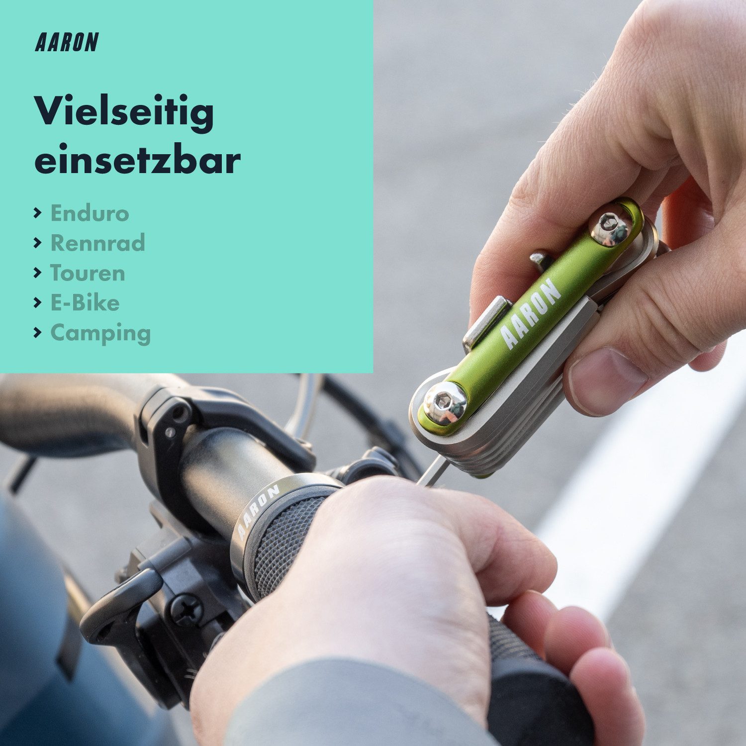 AARON Multitool 20 in 1 Tool Fahrrad Multifunktionswerkzeug Werkzeugset MTB Trekking