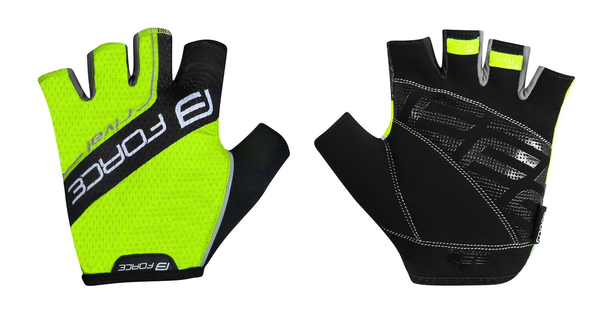 Fahrradhandschuhe FORCE Kurzfinger Handschuhe RIVAL fluo %%% *