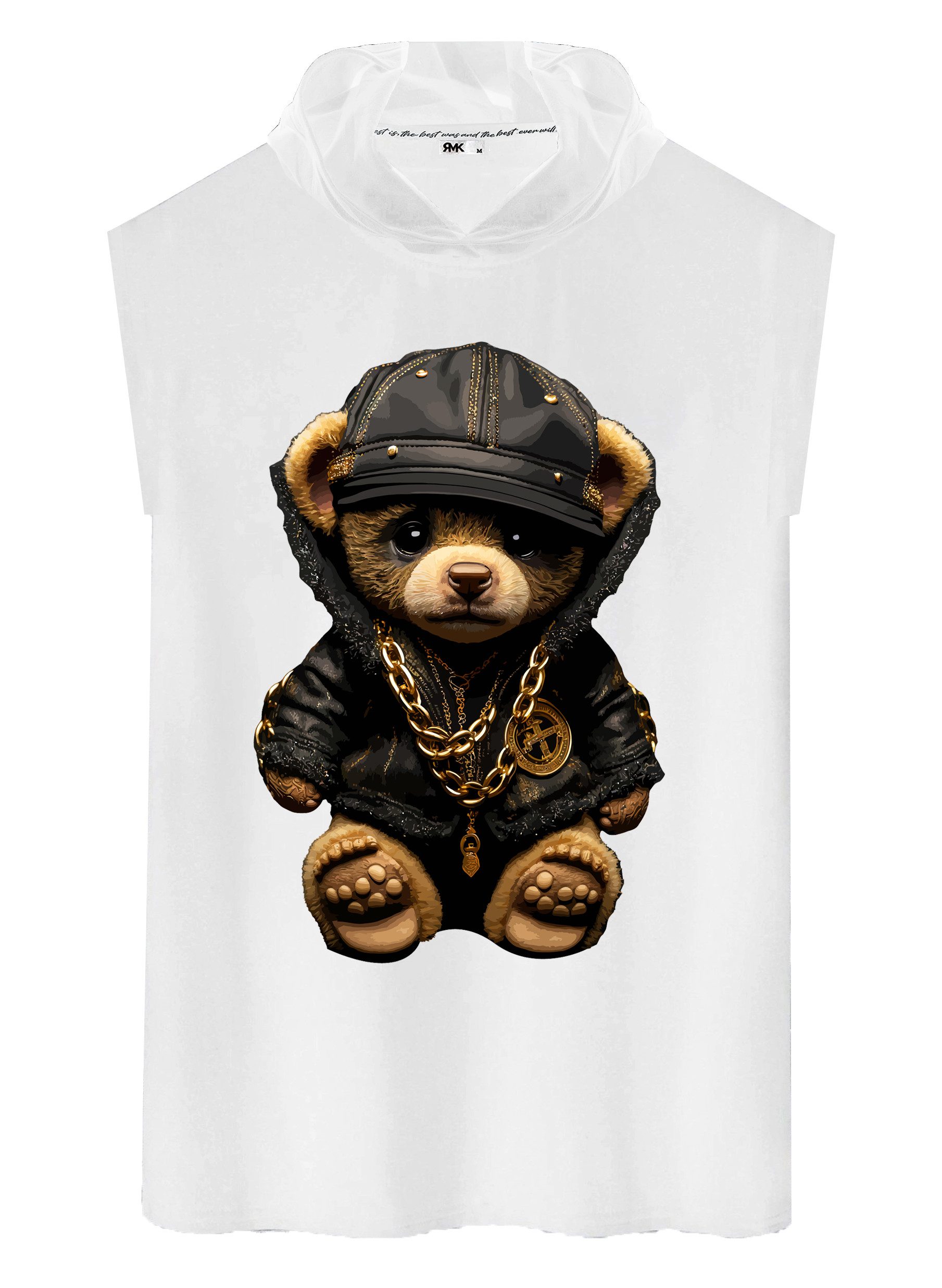 RMK Tanktop Herren Tanktop Muskelshirt Gym Ärmellos Shirt mit Teddybär Druc günstig online kaufen