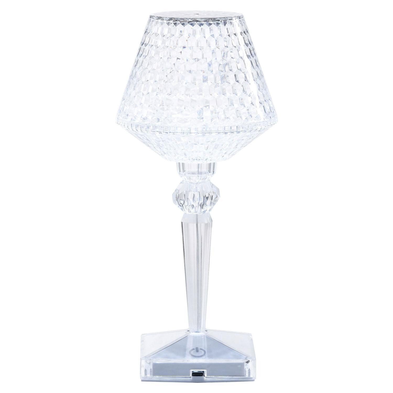 casa NOVA LED Tischleuchte CANDY, H 26 cm, 1-flammig, Transparent, Kunststoff, Anpassung der Farbtemperatur, Dimmfunktion, LED fest integriert, Extra-Warmweiß, Neutralweiß, Tageslichtweiß, Akkubetrieben, inkl. USB-Kabel. € 19,39