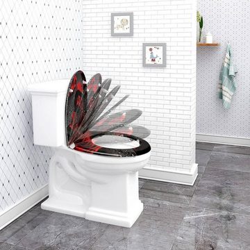 Woltu WC-Sitz, mit Abesenkautomatik, aus Duroplast, Deco Design, NEU&OVP