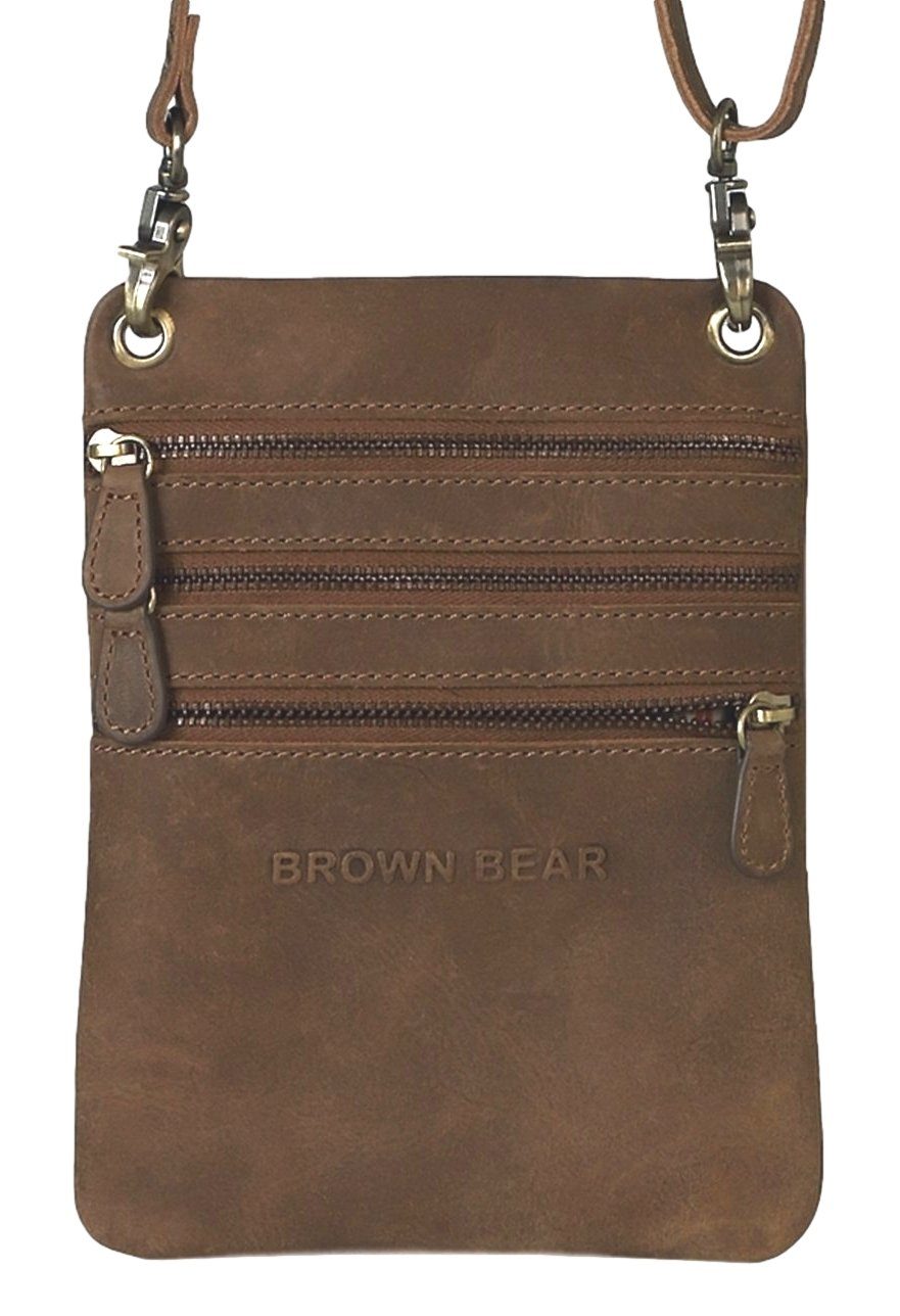 Brown Bear Schultertasche Lotte Modell MJ 151, aus Echtleder in kompaktem Format