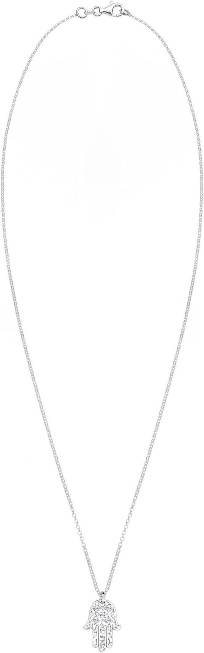 Elli Kette mit Anhänger Schmuck Geschenk Silber 925 Hamsa Hand, mit Glasste günstig online kaufen