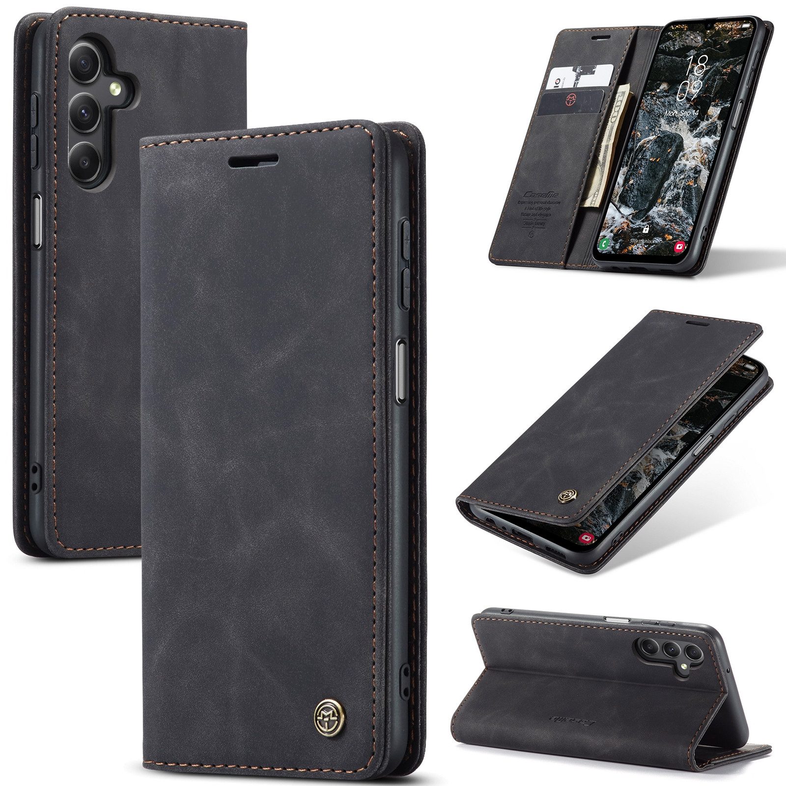 SmartUP Smartphone-Hülle für Samsung Galaxy A25 5G Klapphülle Fliphülle Tasche Case Smart Cover, Standfunktion, integrierter Kartenfach