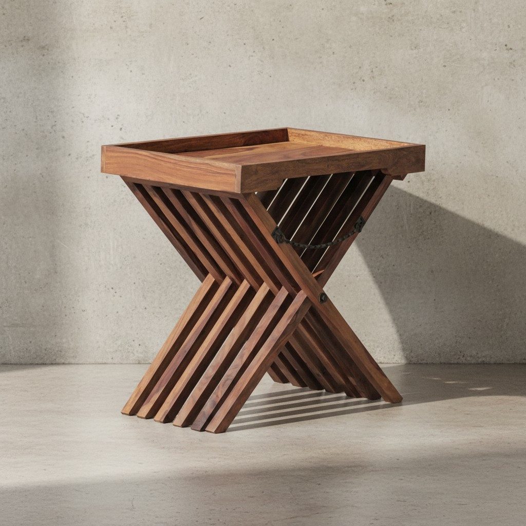 KADIMA DESIGN Beistelltisch Klappbarer Massivholz-Tisch vielseitig schön Klapptisch Holztisch