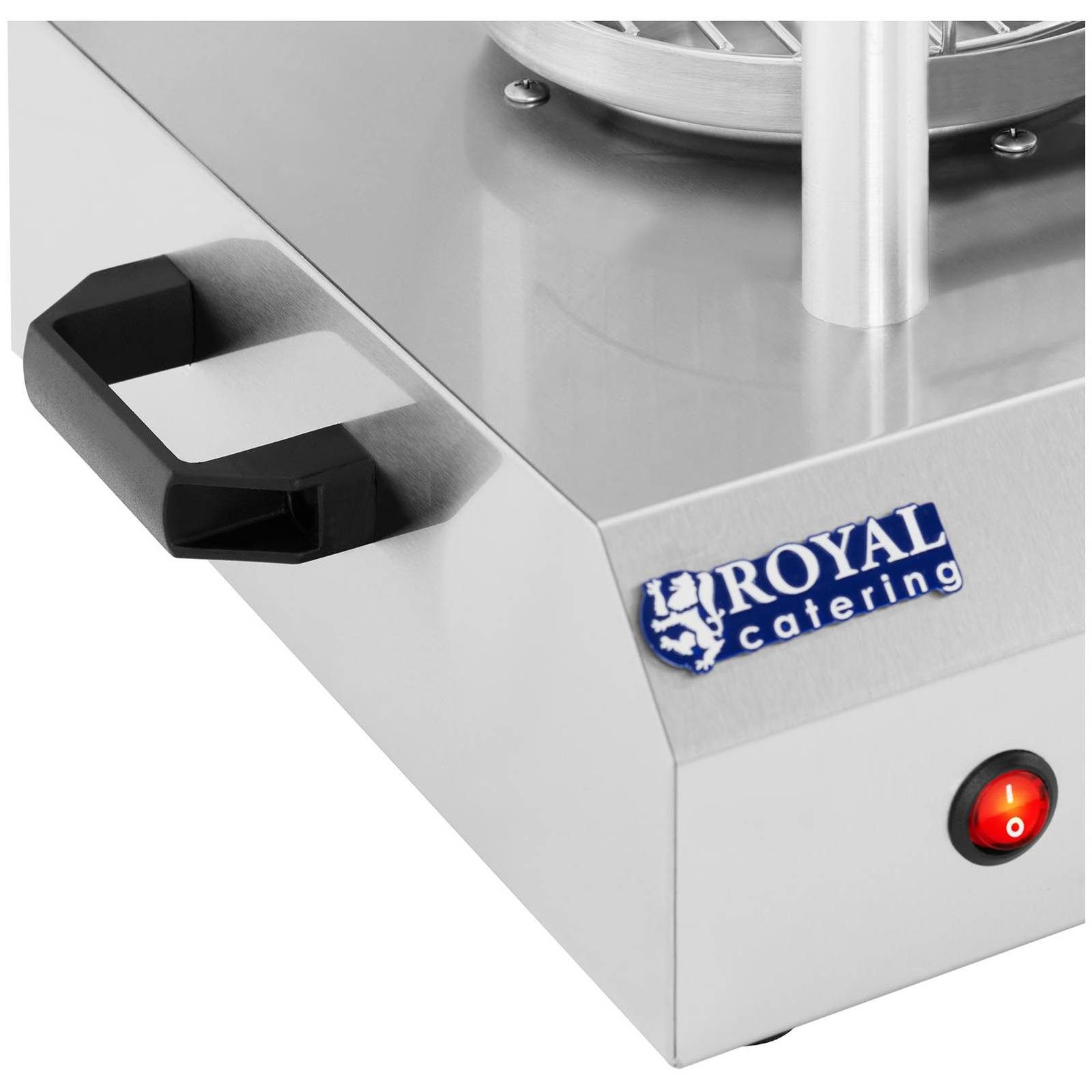 Royal Catering Hotdog-Maker Hot Dog Maschine 2 Spieße Funfood Stahl Steamer, 422 W