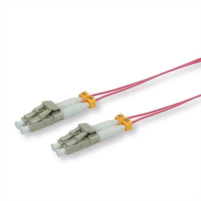 ROLINE LWL-Kabel SLIM 50/125µm OM4 LSOH LC/LC Glasfaserkabel (500.0 cm)