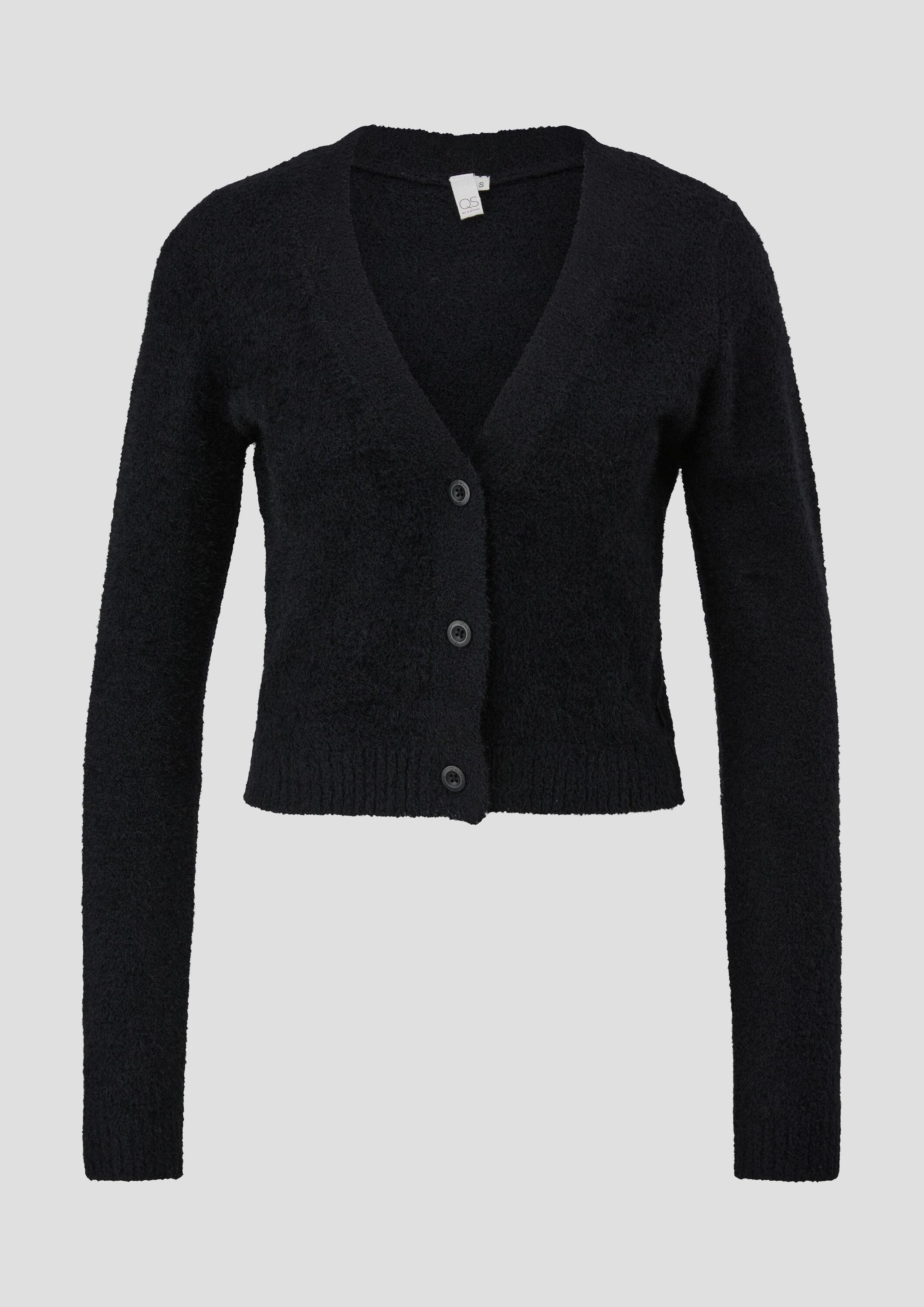 QS Cardigan Strickjacke Strickjacke im Cropped-Schnitt