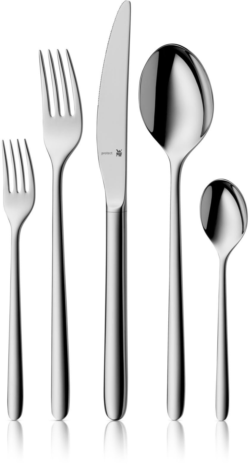 WMF Besteck-Set Flame Plus (66-tlg), 12 Personen, Cromargan® Edelstahl Rostfrei, ergonomisch, Cromargan protect