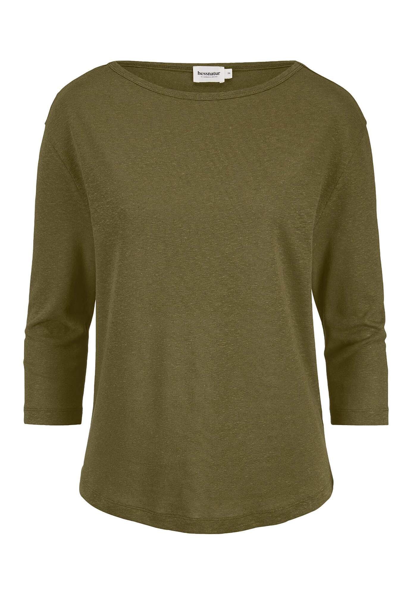 Hessnatur T-Shirt aus Leinen mit reiner Bio-Baumwolle (1-tlg)