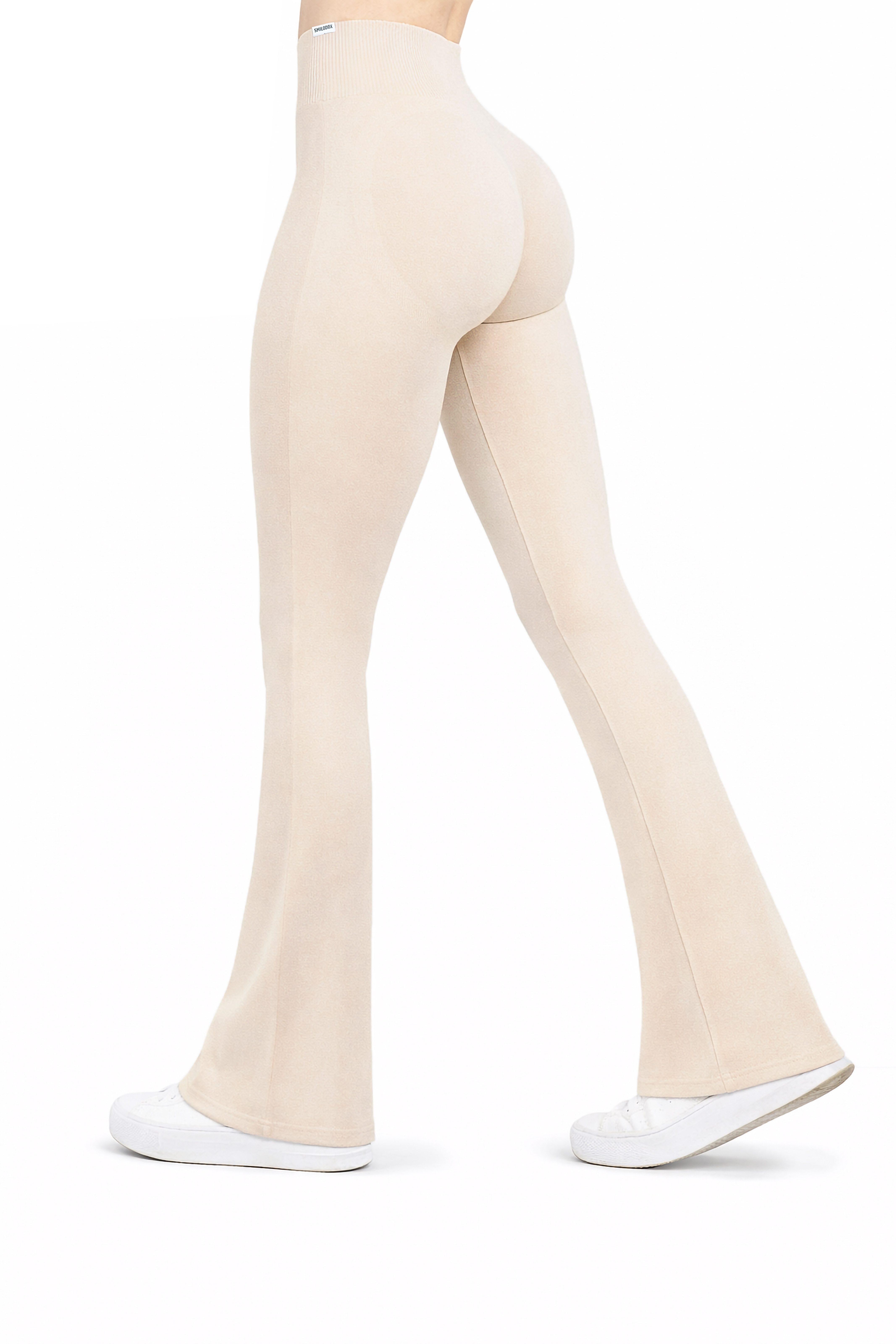 Smilodox Schlaghose Aylin Scrunch, Leggings mit Booty Push Effekt, Gym, Yoga & Freizeit Scrunch Naht, Booty Push, Weites Bein, Elastisch, High Waist