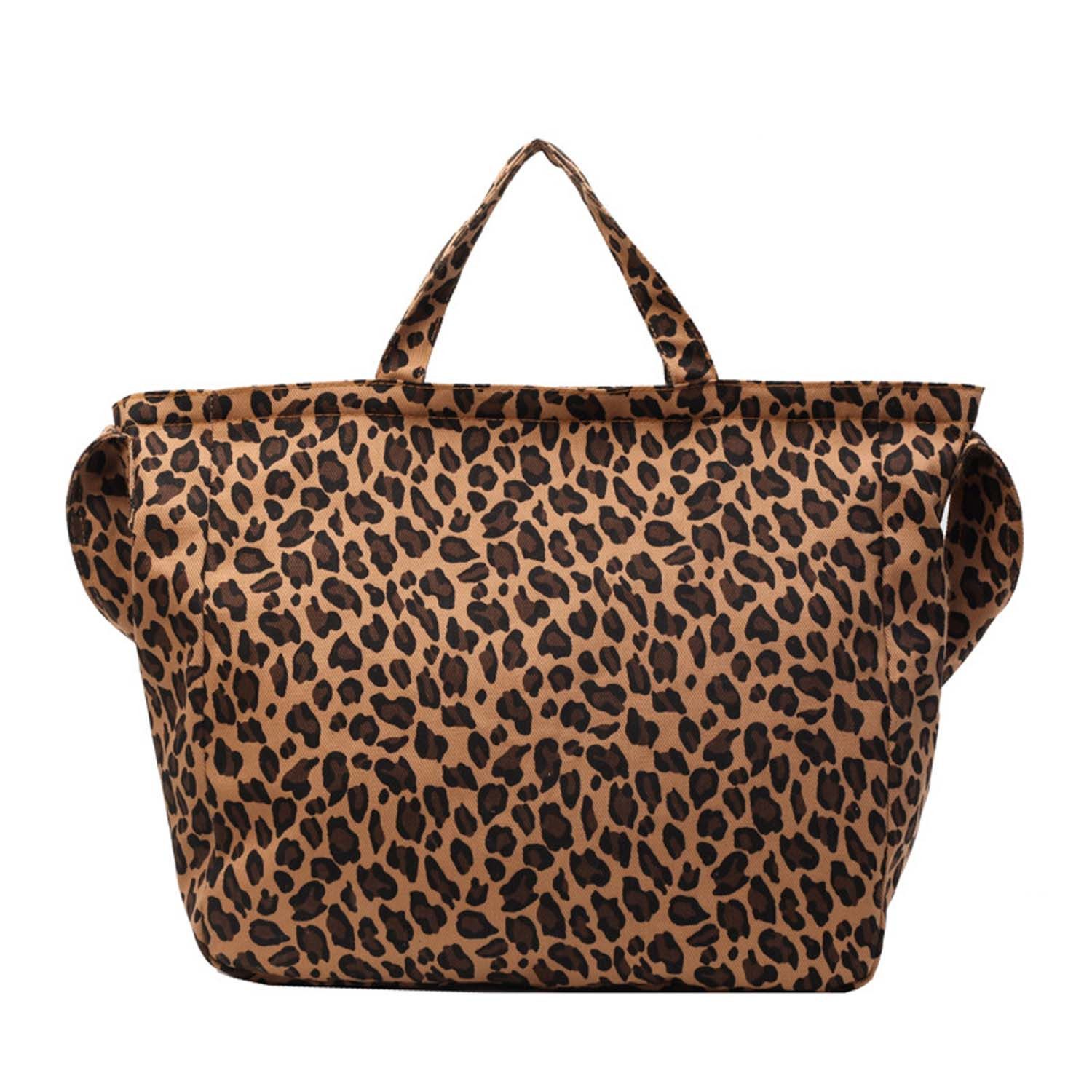 Zaewry Schultertasche Hobo-Tasche mit Leopardenmuster, große Kapazität