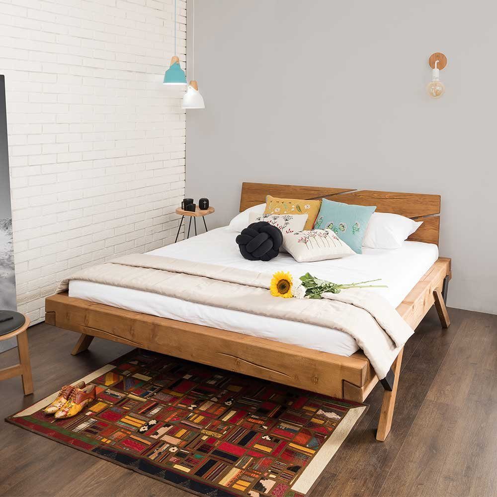 Pharao24 Holzbett Millaros, aus Massivholz