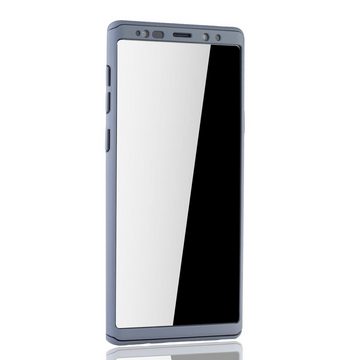 König Design Handyhülle Samsung Galaxy Note 9, Samsung Galaxy Note 9 Handyhülle 360 Grad Schutz Full Cover Grau