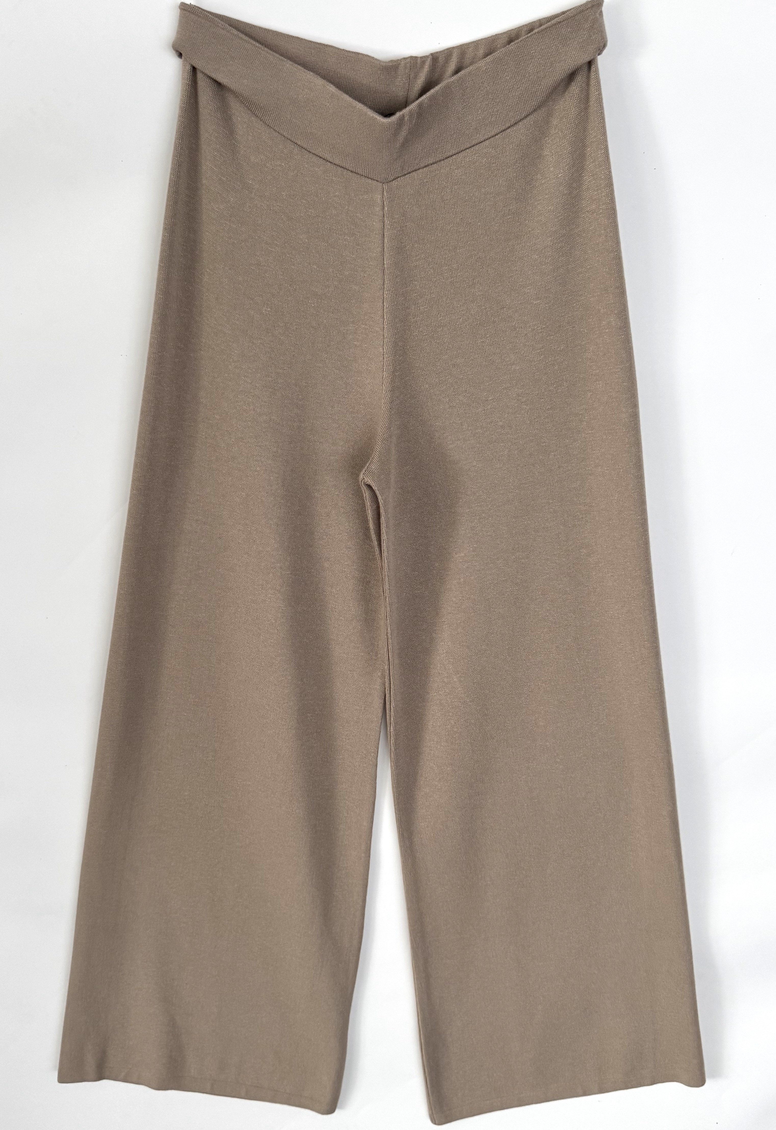 Zuckerwatte Strickhose mit weitem Beim aus günstig online kaufen