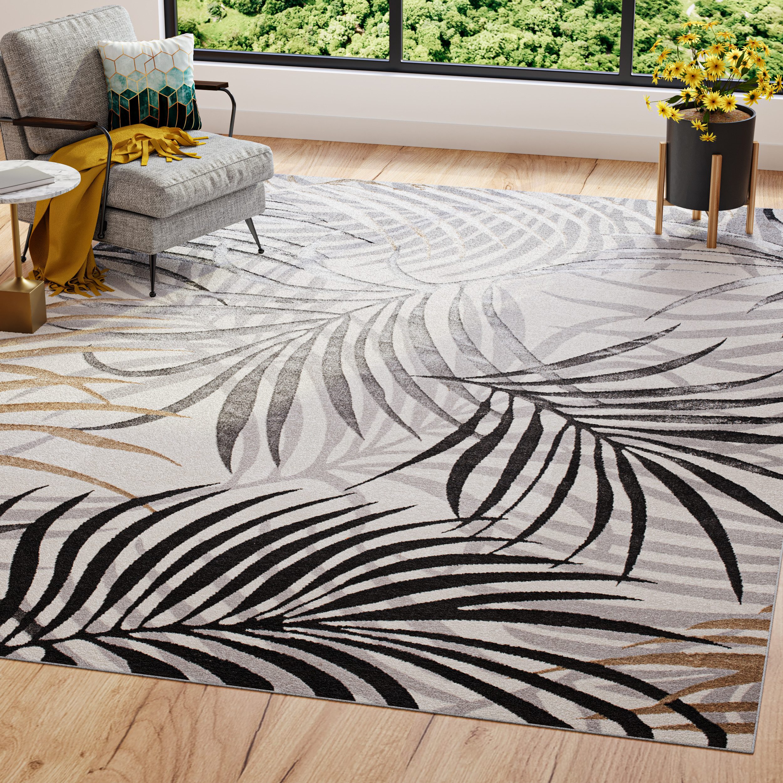 Tapiso Designteppich GOLDEN, rechteckig, Höhe: 16 günstig online kaufen