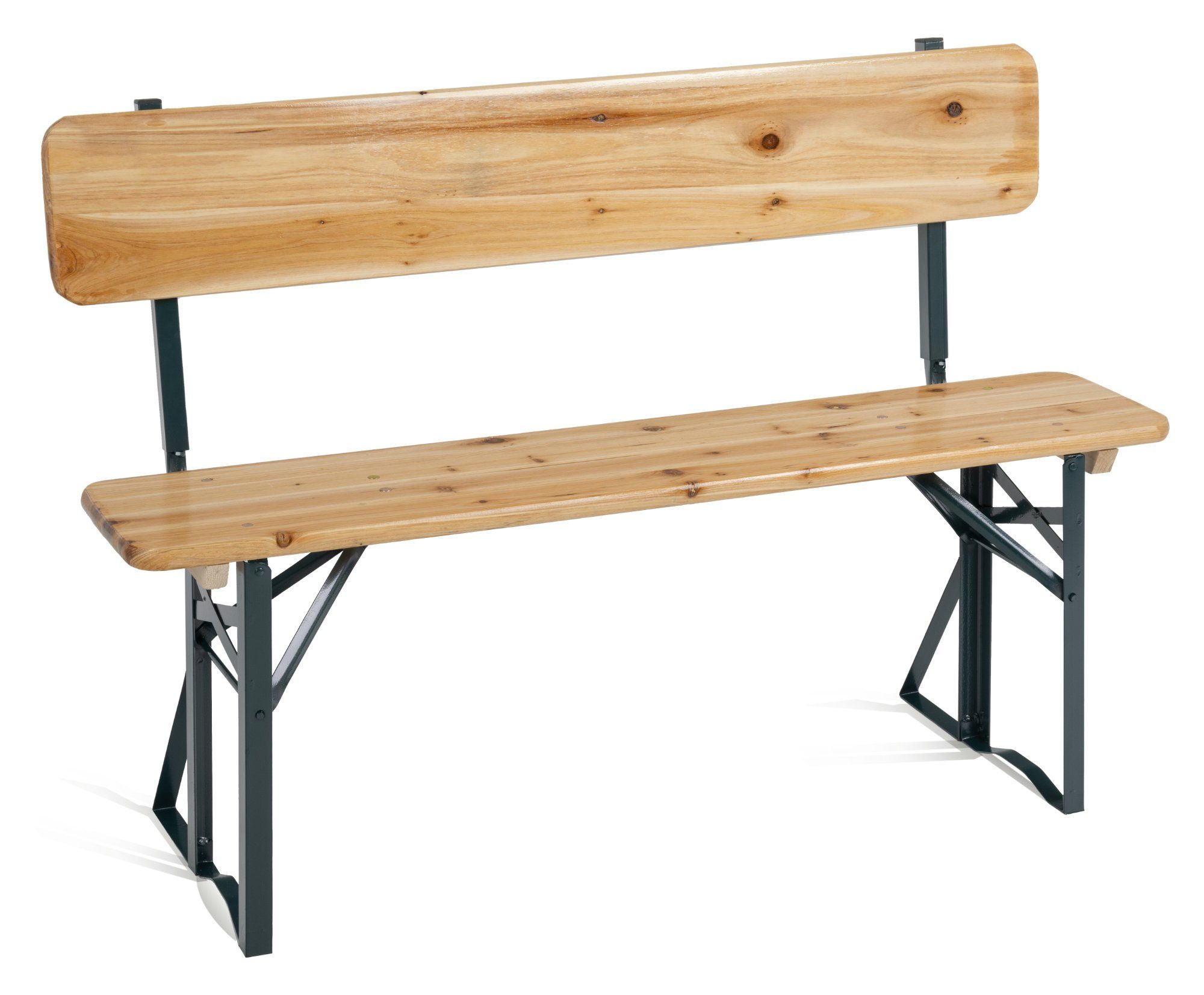 Stagecaptain Sitzbank "Hirschgarten" Bierzeltbank mit Lehne 119 cm (1-St), Gartensitzbank, Campingbank, Gartenbank zusammenklappbar