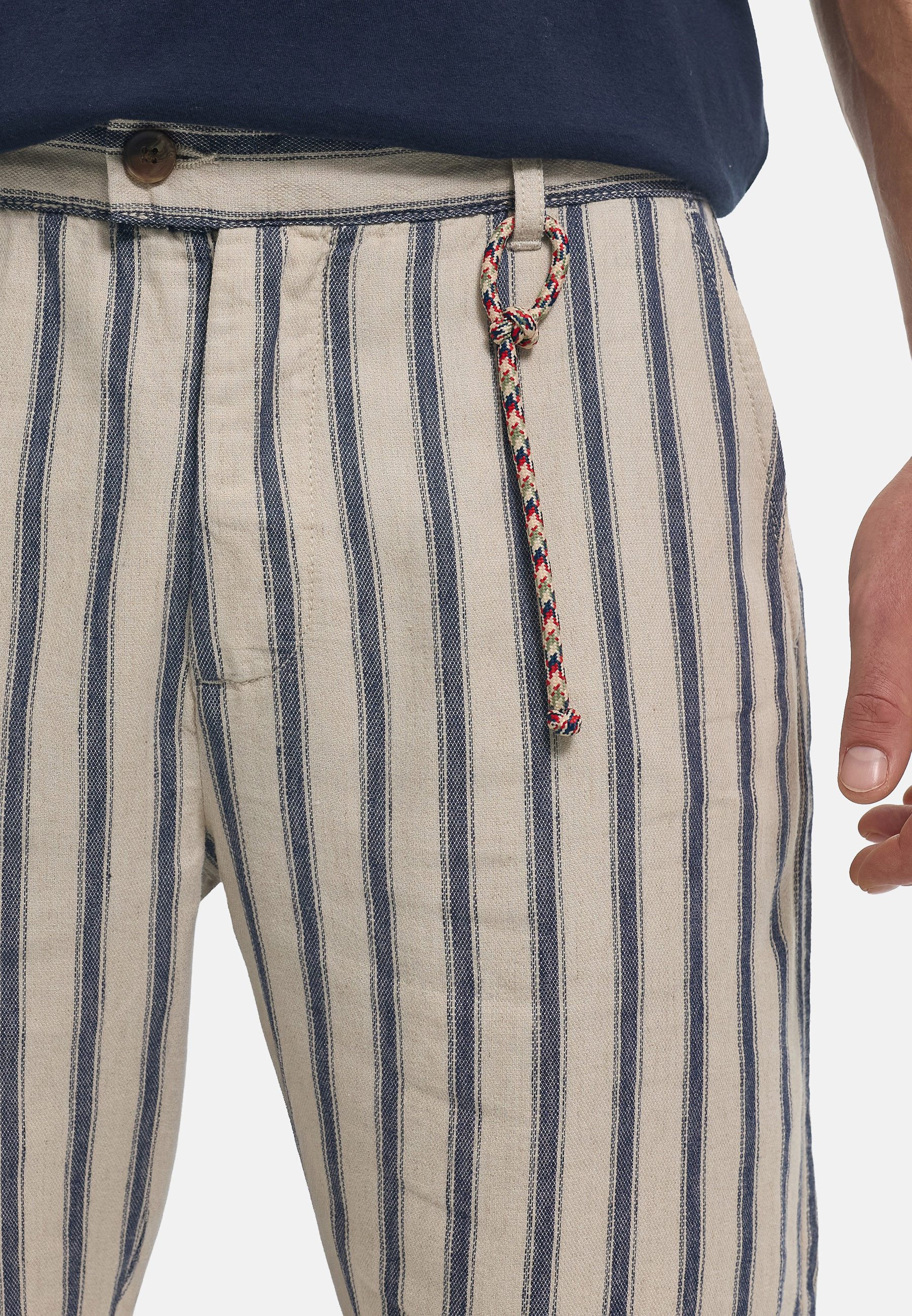 INDICODE Chinoshorts Herren INMonnet Chino Shorts aus Lyocell-Mix mit Streifenmuster – Bild 5 von 5