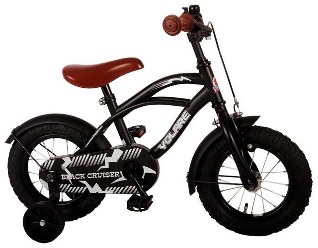 schnaeppchenmeile-online Kinderfahrrad Volare Black Cruiser Kinderfahrrad – Jungen – 12 Zoll – Schwarz