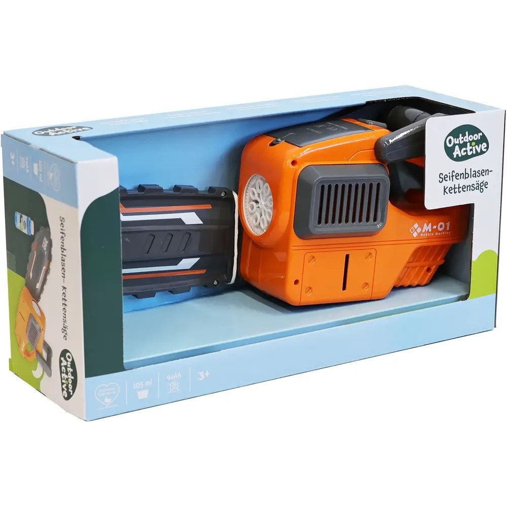 Vedes Seifenblasenspielzeug Outdoor active Seifenblasen-Kettensäge, 105 ml