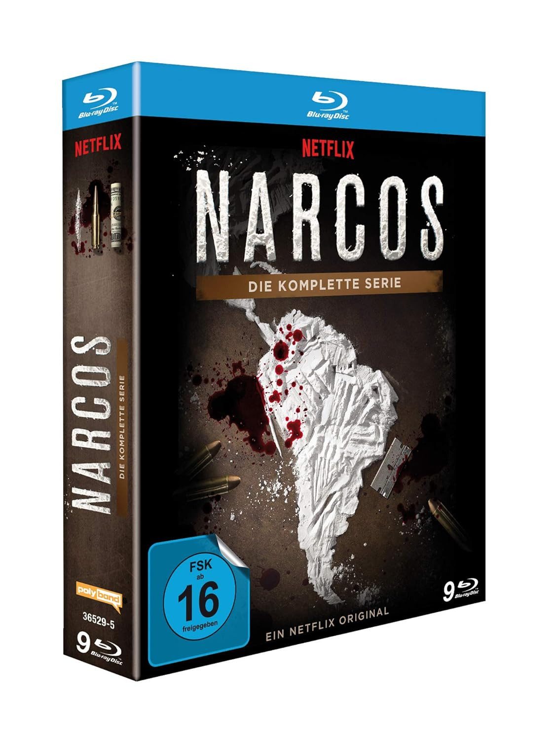 WVG Blu-ray NARCOS - Die komplette Serie Staffel 1-3 BluRay, (9-St., Box-Set)