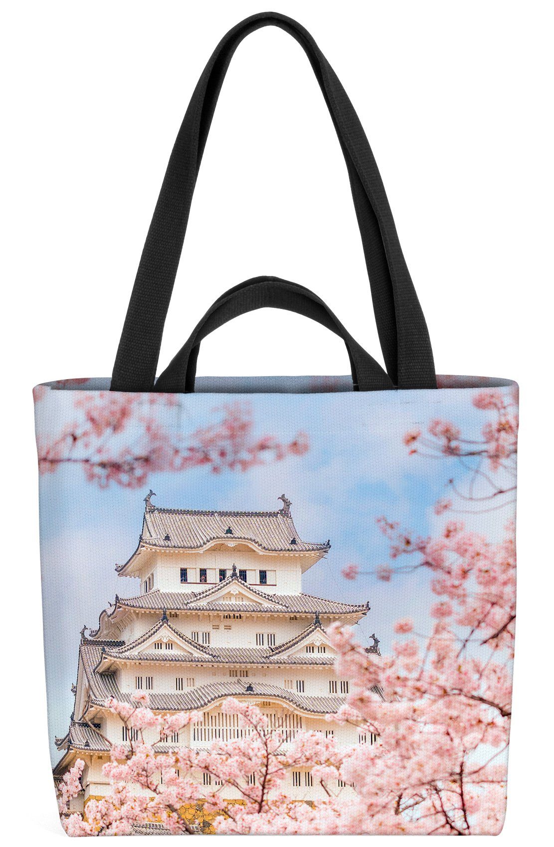 VOID Henkeltasche (1-tlg), Himeji Castle Kirschblüten Schloss japan sakura schloss kirsche lands | Henkeltaschen