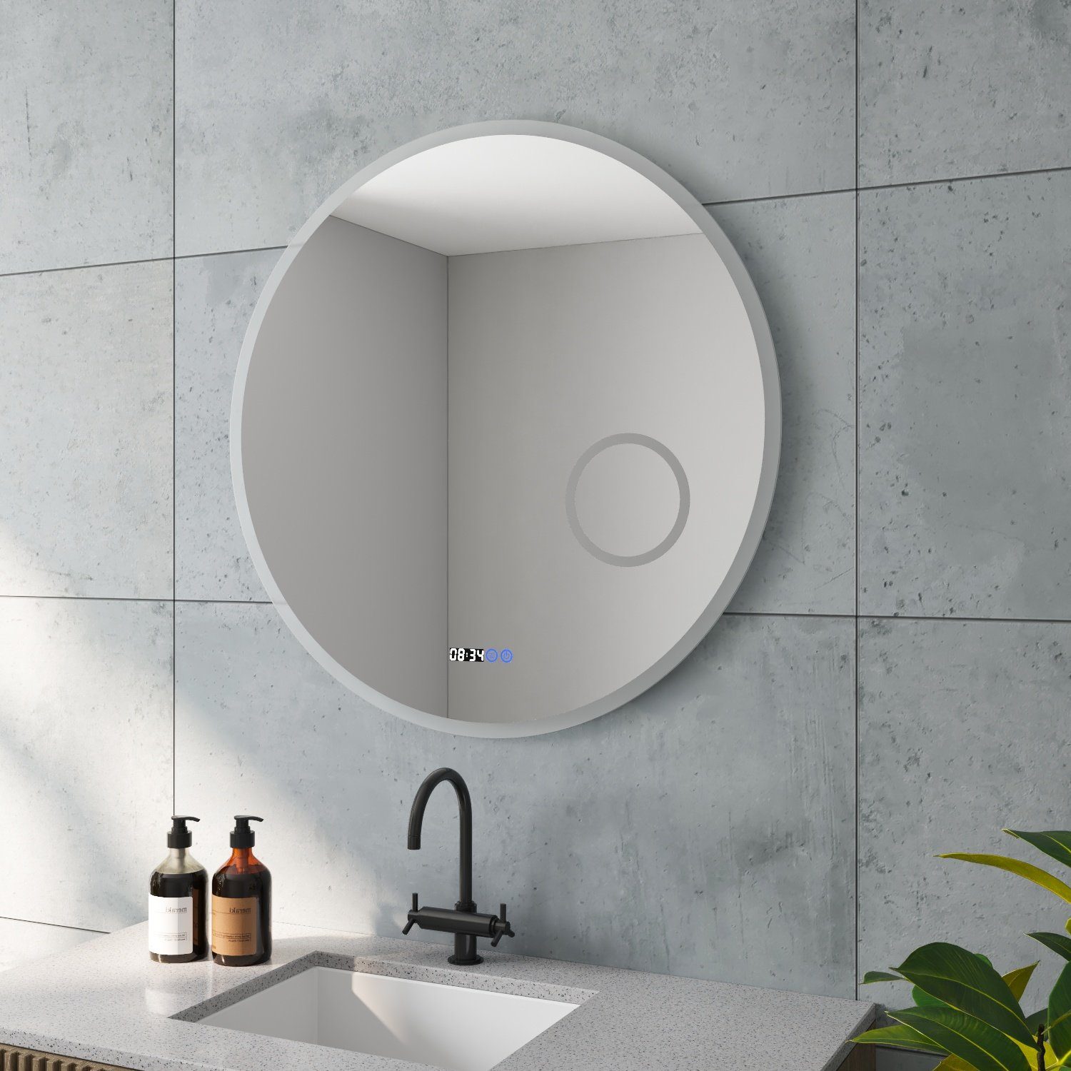 AQUABATOS Spiegel LED Bad Spiegel rund günstig online kaufen