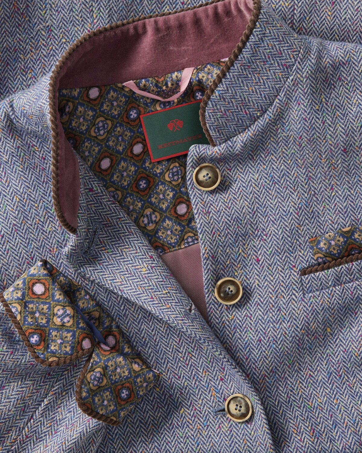 Reitmayer Trachtenjacke Tweed-Stehkragenjacke