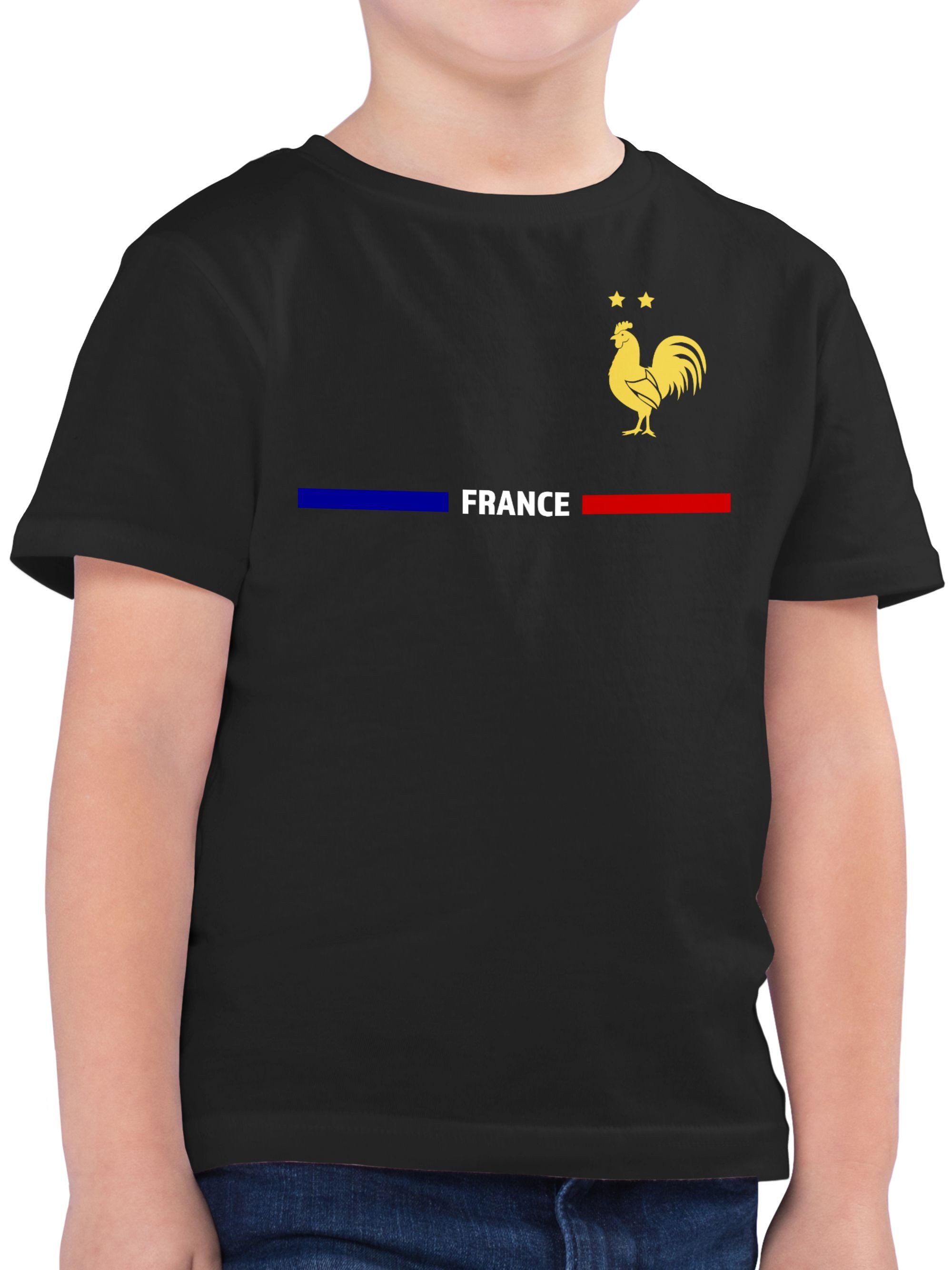 T-Shirt Frankreich Trikot Wappen, France mit Stolz, Französisches Fan-Motiv
